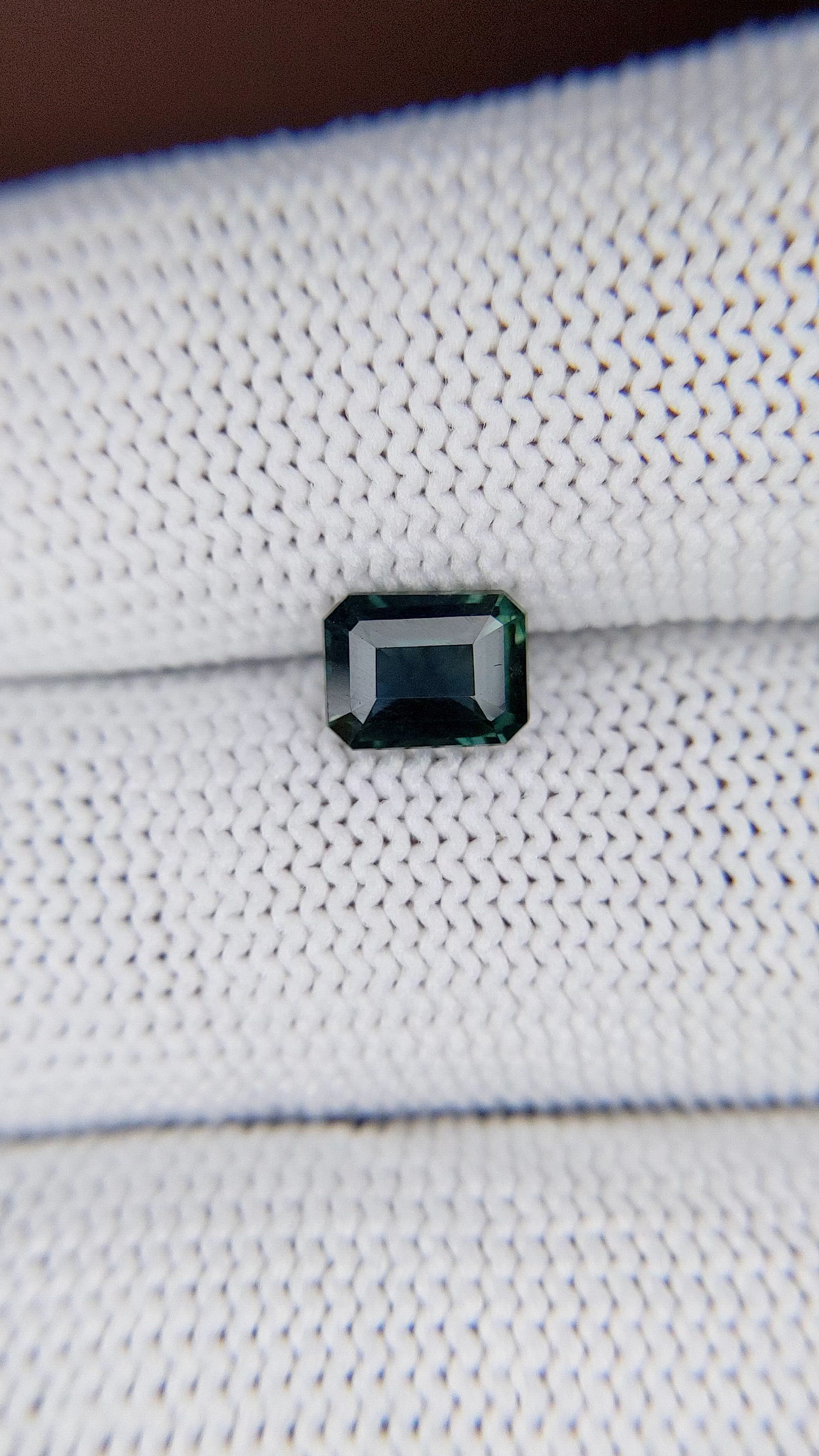 1.35 Ct. Greenish Blue Sapphire from Madagascar Size Video