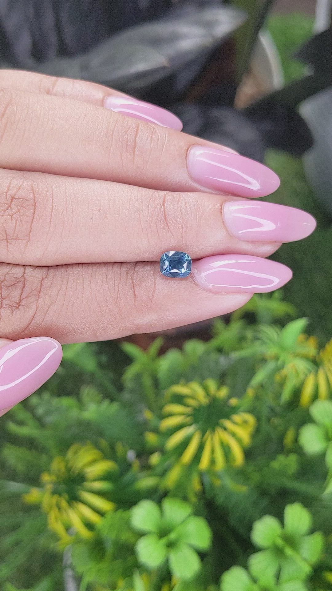 0.99 Ct. Greenish Blue Sapphire from Madagascar Size Video