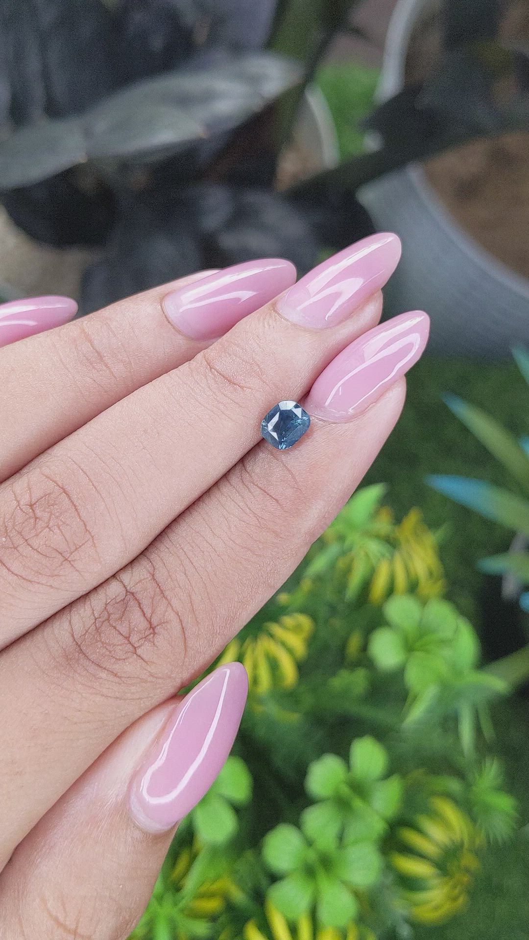 0.99 Ct. Greenish Blue Sapphire from Madagascar Size Video