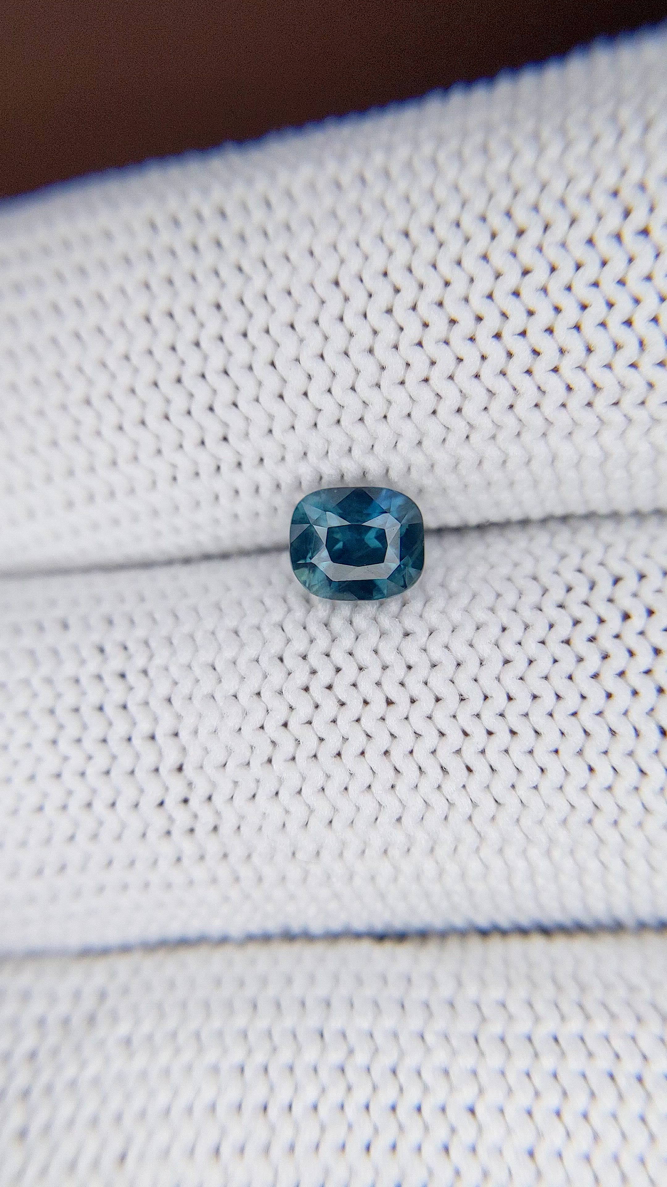 0.99 Ct. Greenish Blue Sapphire from Madagascar Size Video