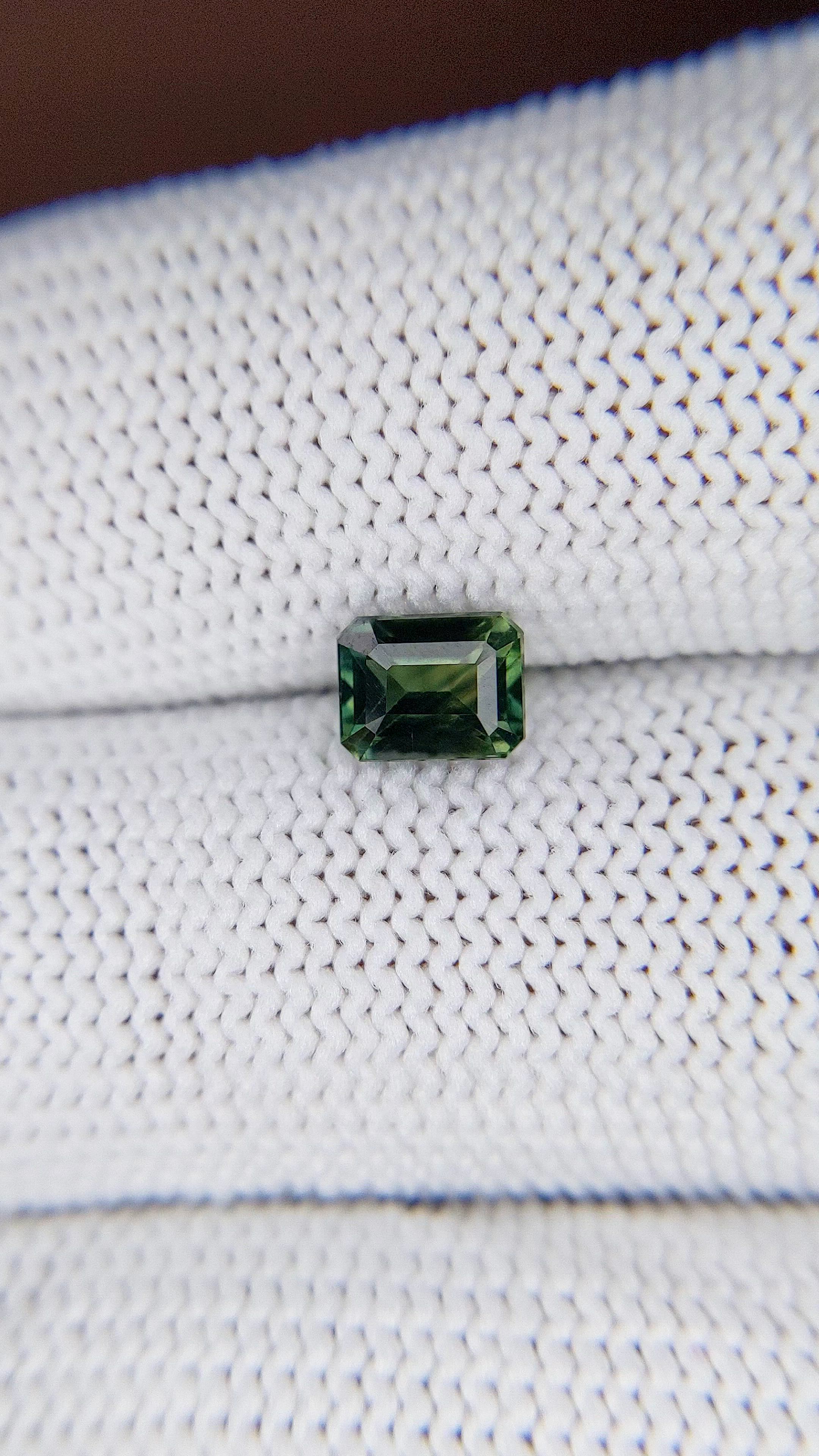 1.06 Ct. Yellowish Green Sapphire from Madagascar Size Video