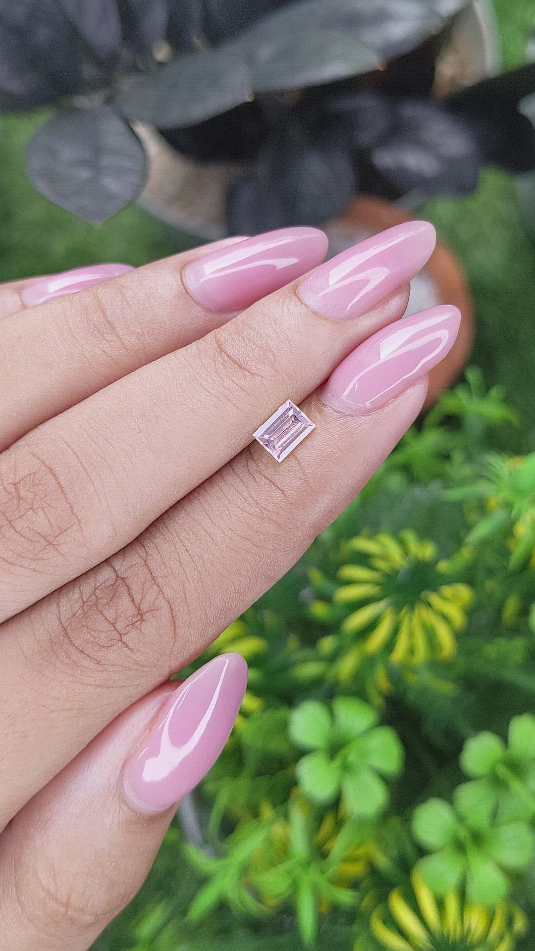 0.65 Ct. Pink Sapphire from Madagascar Size Video