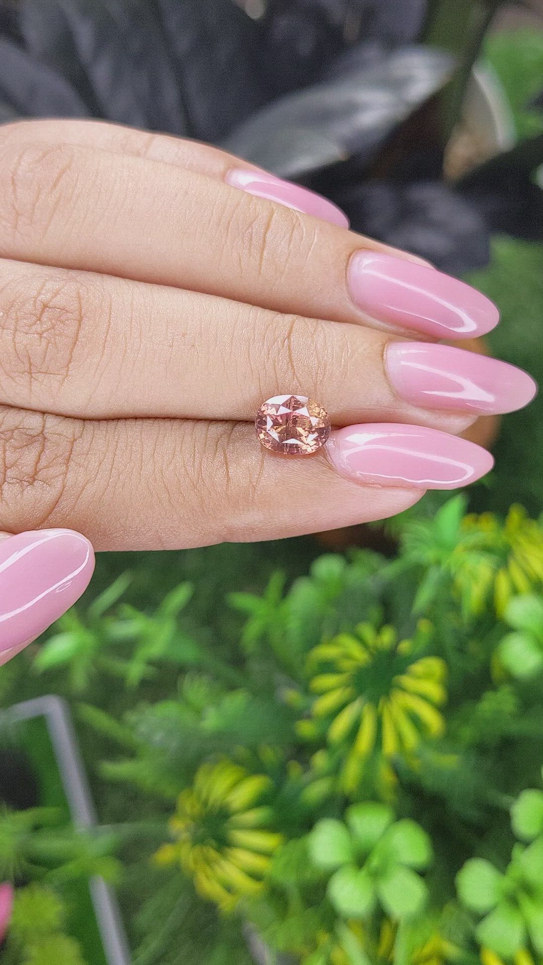 2.00 Ct. Padparadscha Sapphire from Madagascar Size Video