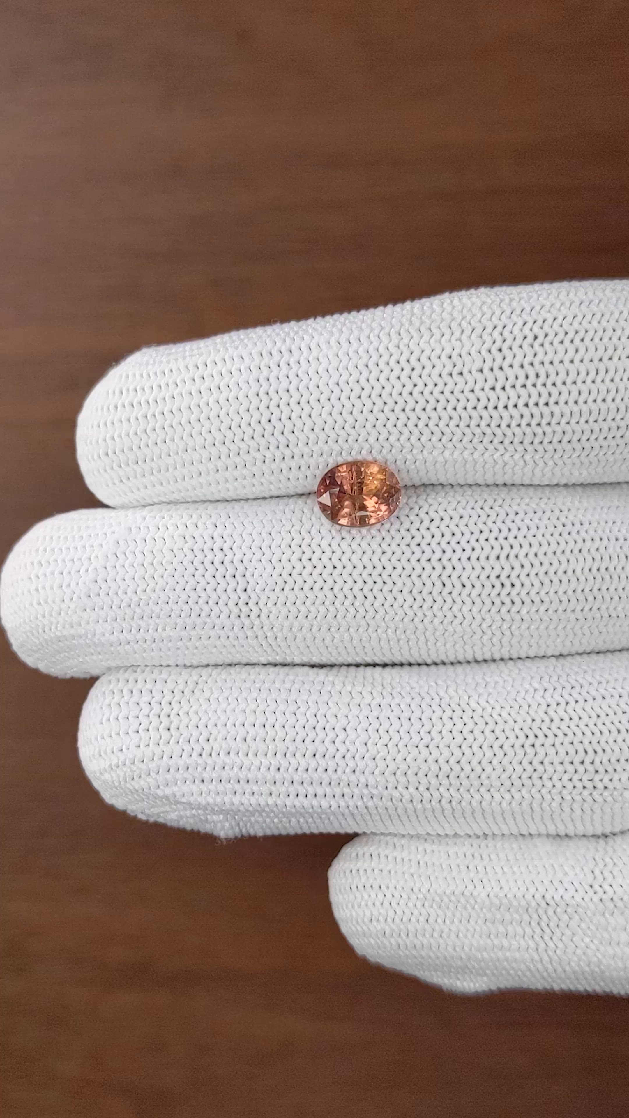 2.00 Ct. Padparadscha Sapphire from Madagascar Size Video