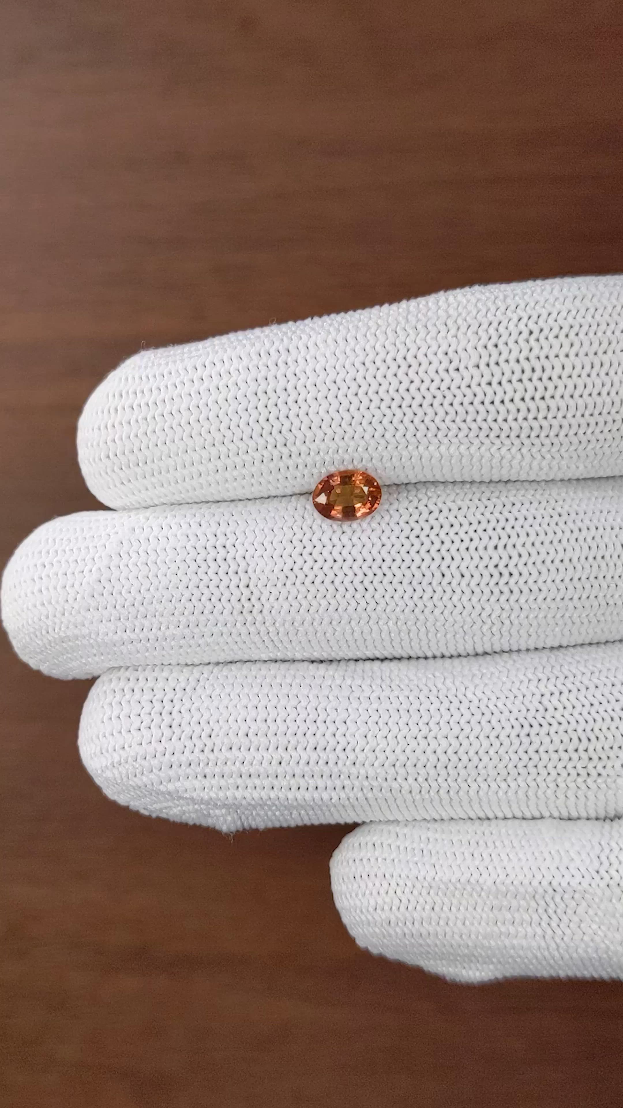 0.87 Ct. Padparadscha Sapphire from Tanzania Size Video