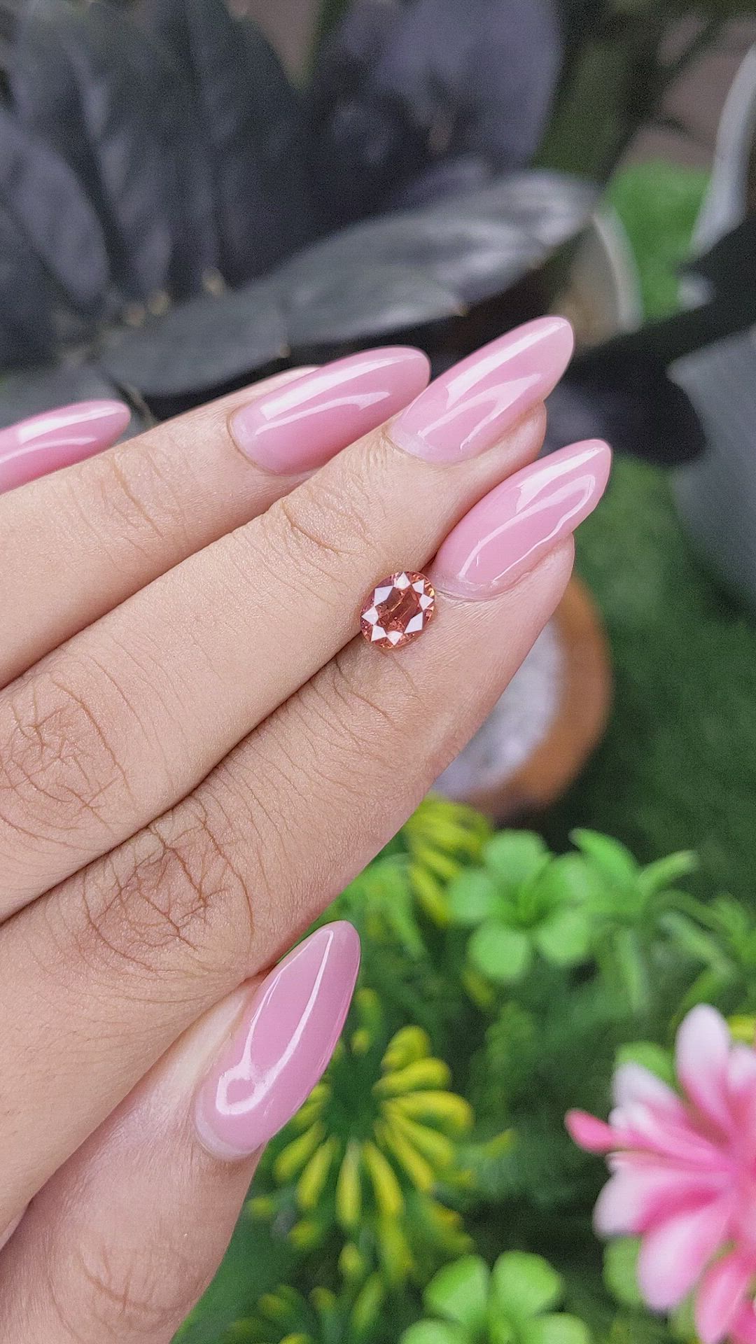 0.87 Ct. Padparadscha Sapphire from Tanzania Size Video