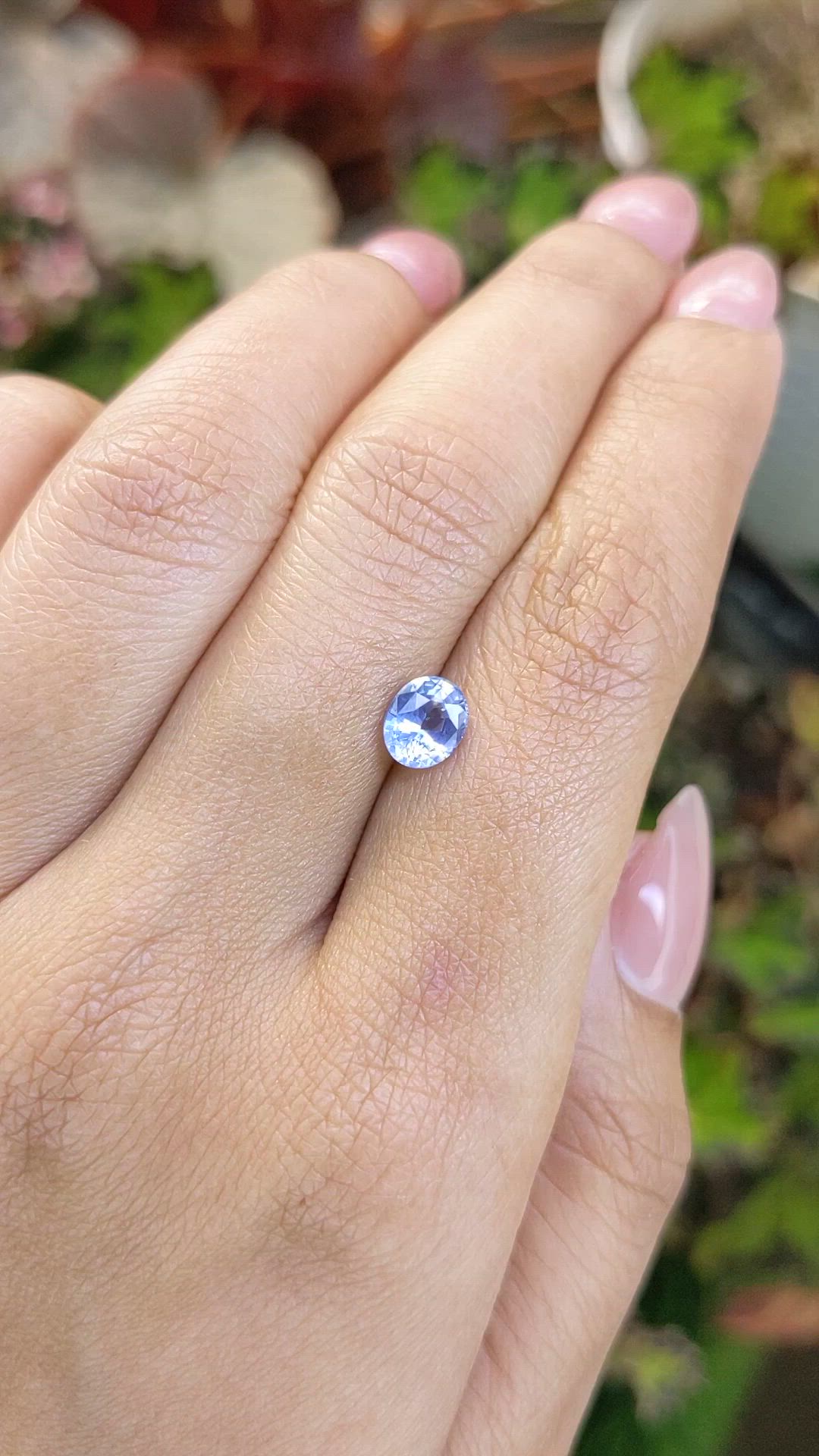 1.13 Ct. Blue Sapphire from Ceylon (Sri Lanka) Size Video
