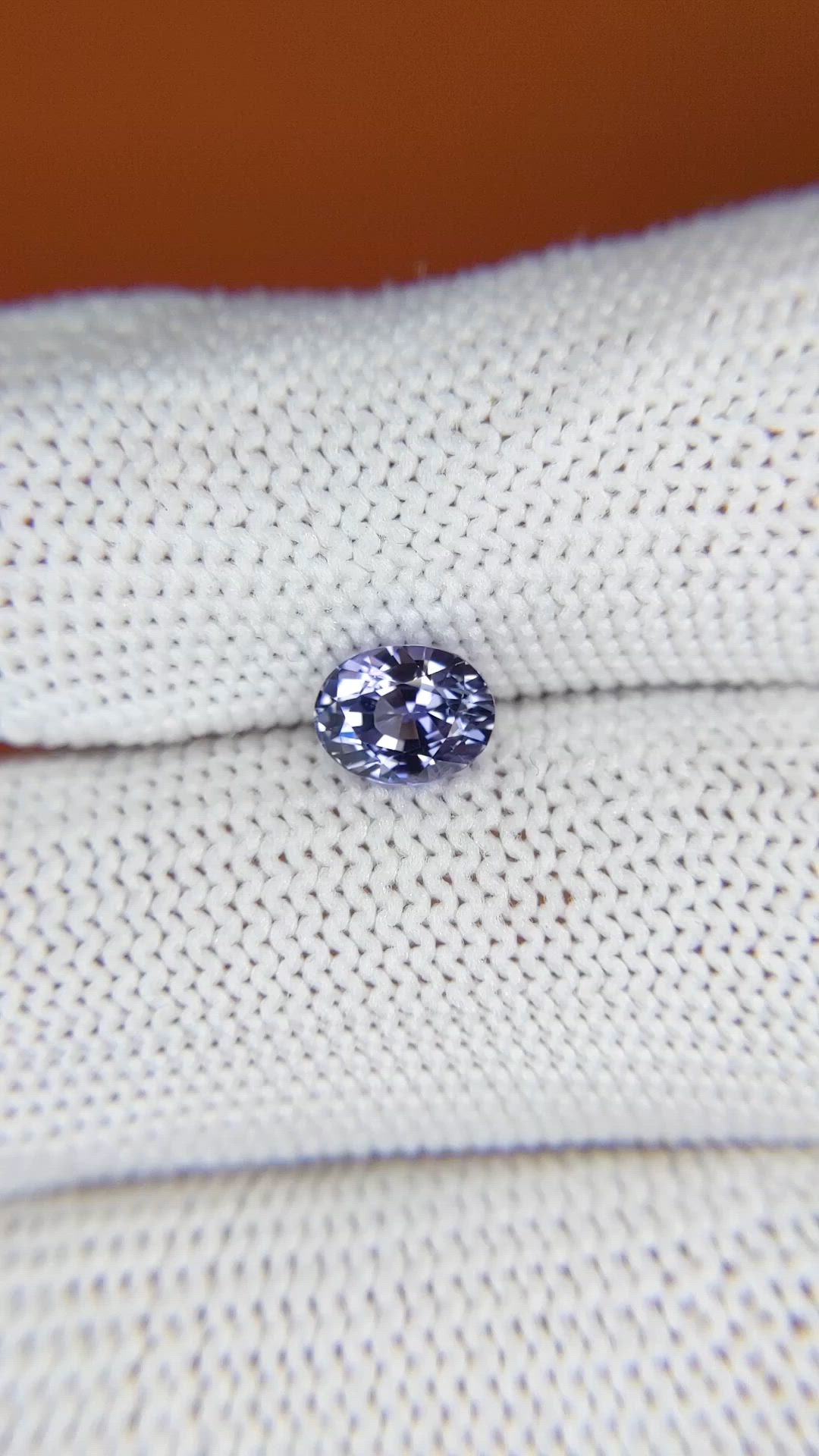 1.26 Ct. Bluish Purple Sapphire from Ceylon (Sri Lanka) Size Video
