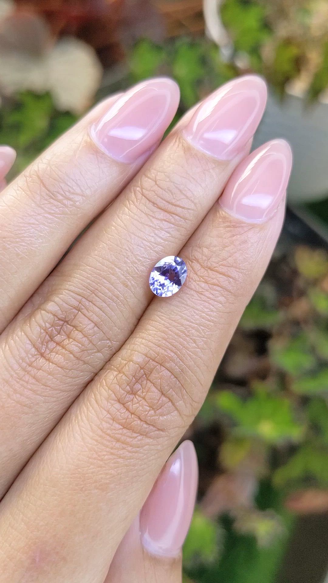 1.26 Ct. Bluish Purple Sapphire from Ceylon (Sri Lanka) Size Video
