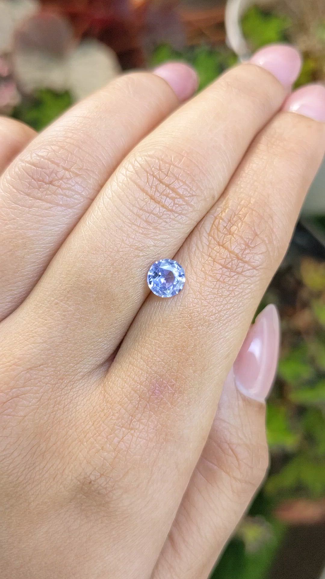 1.09 Ct. Blue Sapphire from Ceylon (Sri Lanka) Size Video
