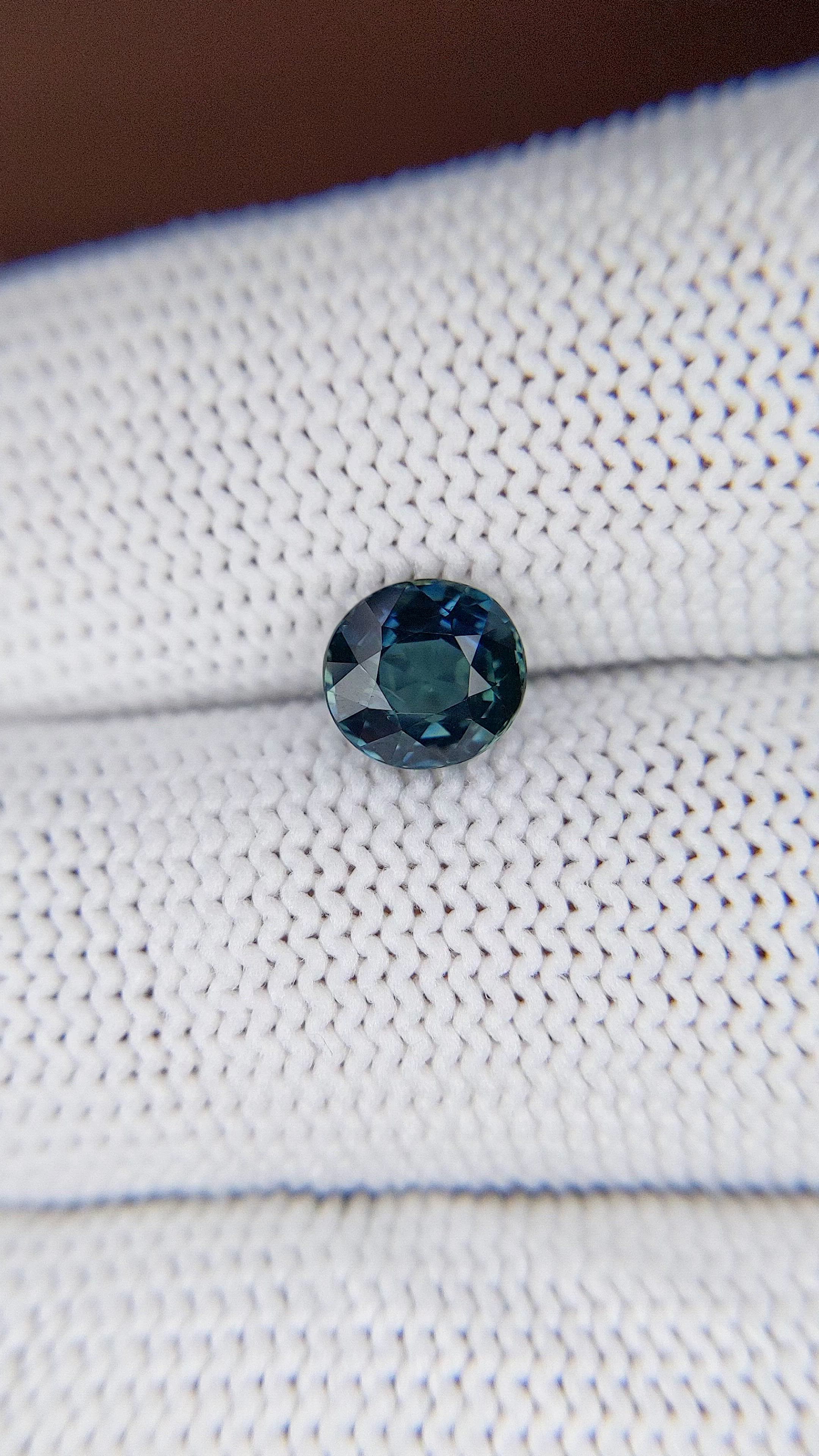 1.53 Ct. Greenish Blue Sapphire from Ceylon (Sri Lanka) Size Video