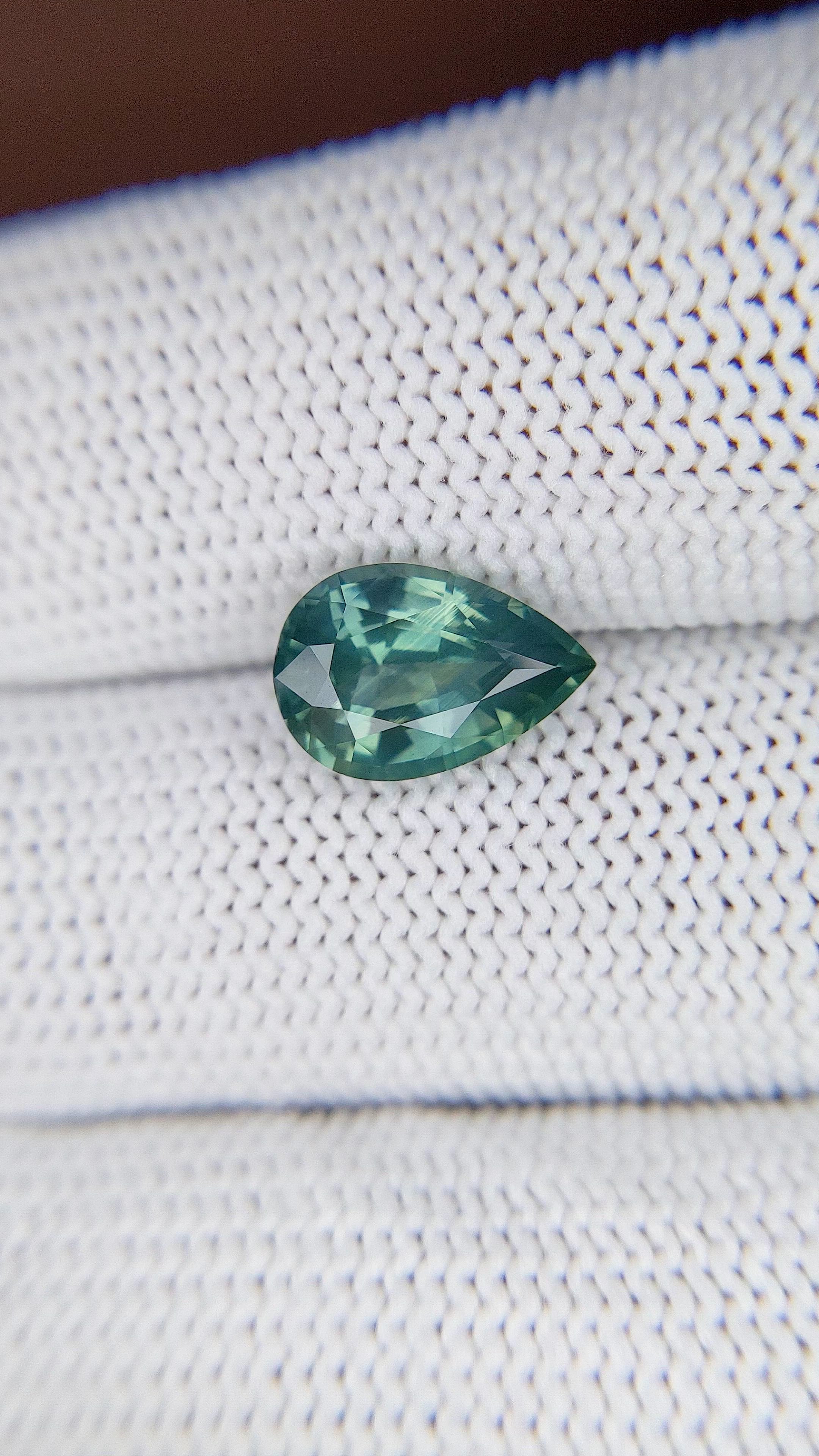 3.02 Ct. Bluish Green Sapphire from Ceylon (Sri Lanka) Size Video