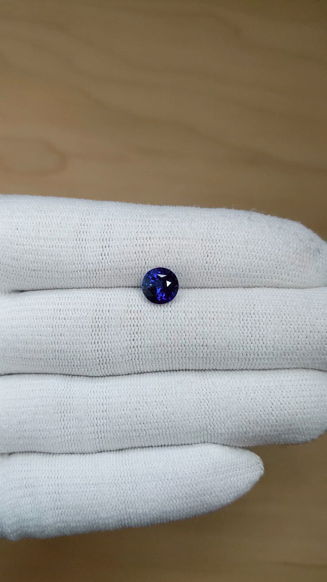 2.19 Ct. Blue Sapphire from Ceylon (Sri Lanka) Size Video