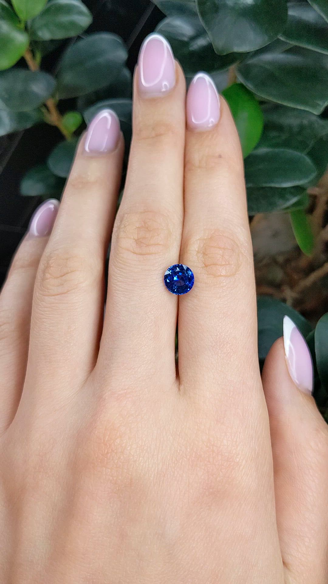2.10 Ct. Blue Sapphire from Ceylon (Sri Lanka) Size Video
