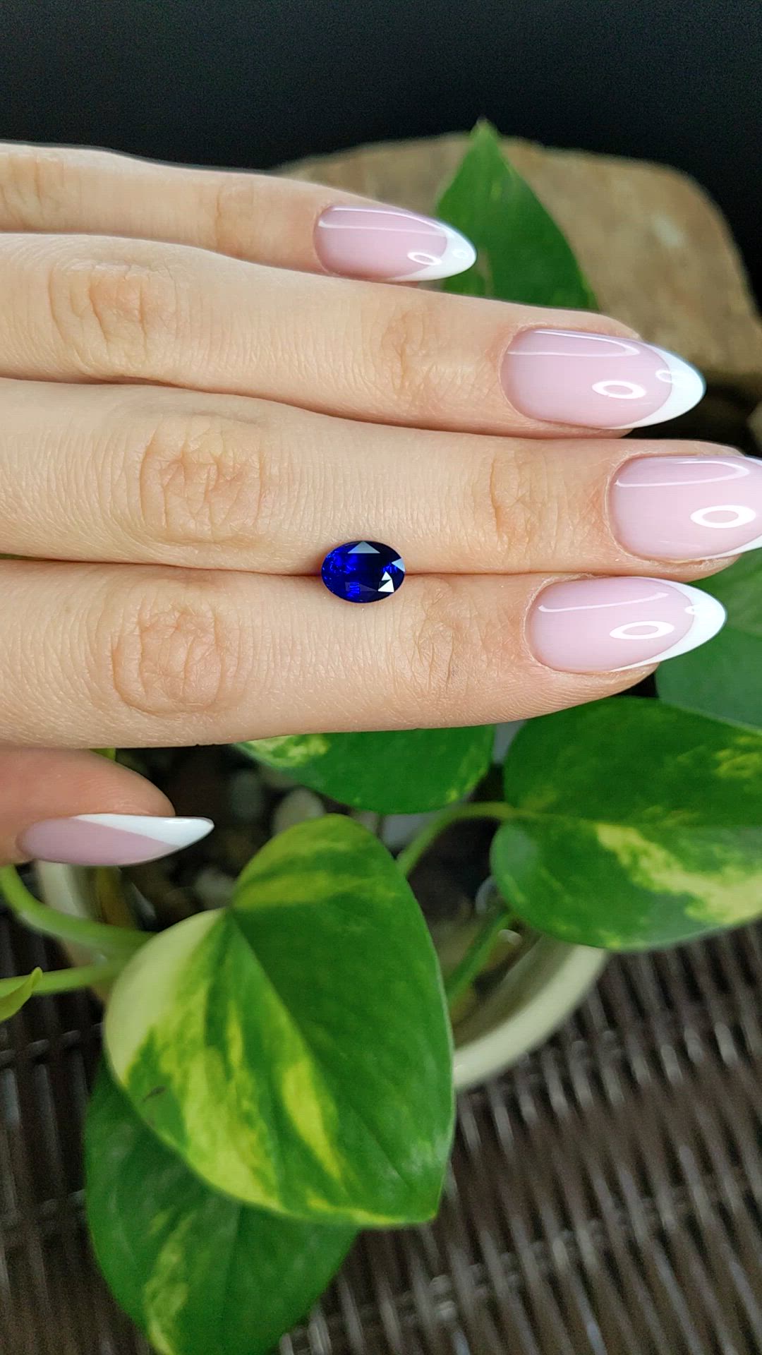 2.08 Ct. Blue Sapphire from Ceylon (Sri Lanka) Size Video