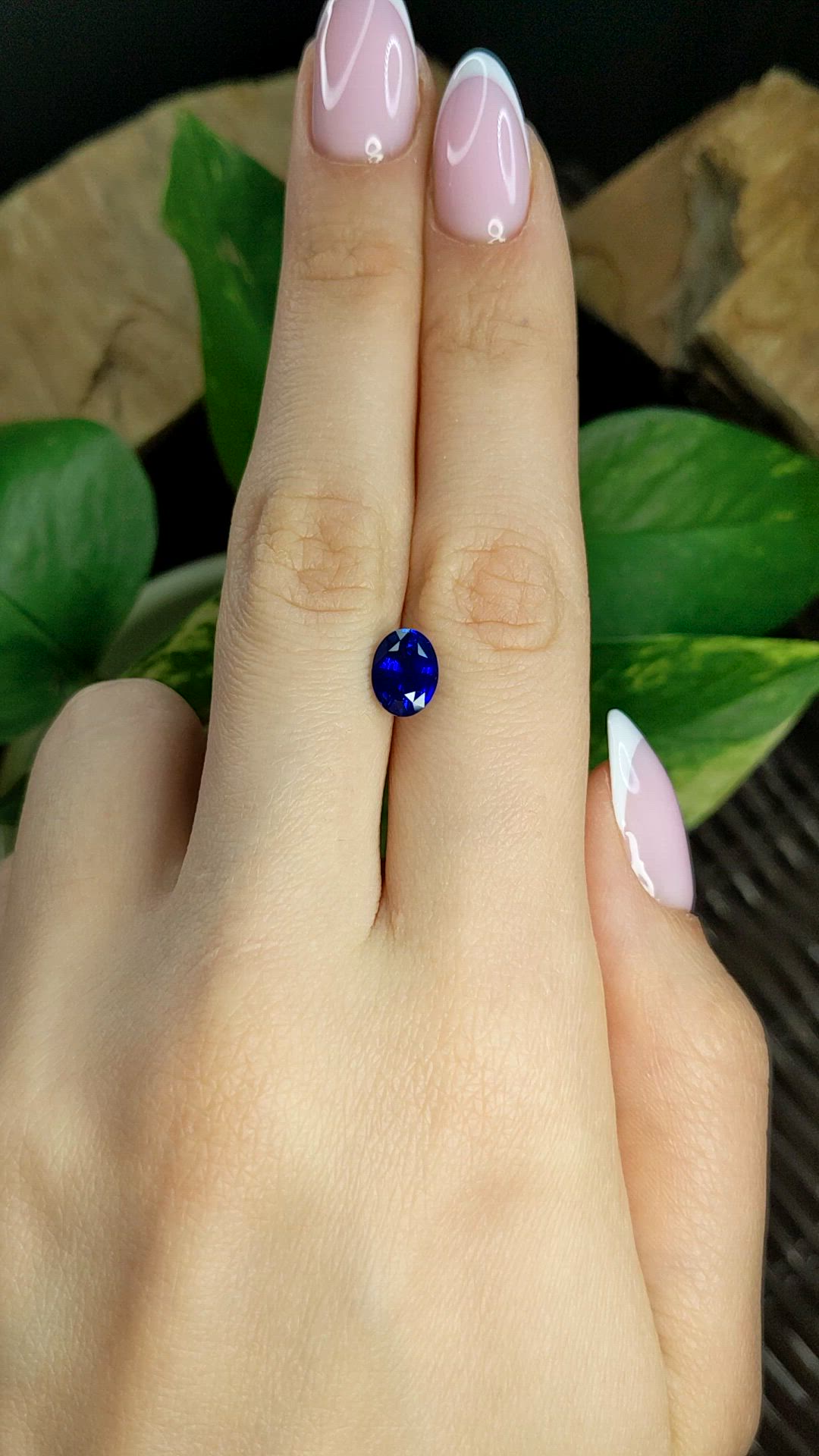 2.08 Ct. Blue Sapphire from Ceylon (Sri Lanka) Size Video