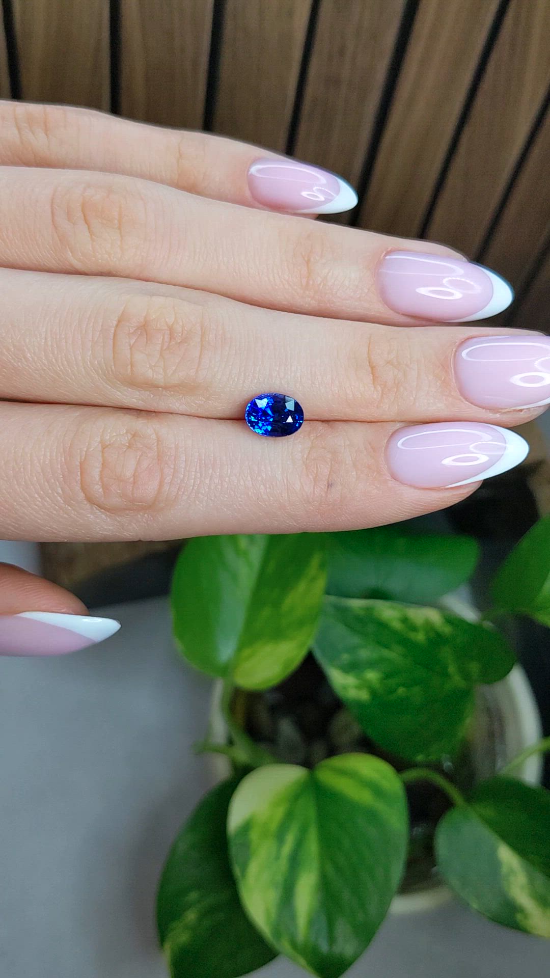 2.19 Ct. Blue Sapphire from Ceylon (Sri Lanka) Size Video