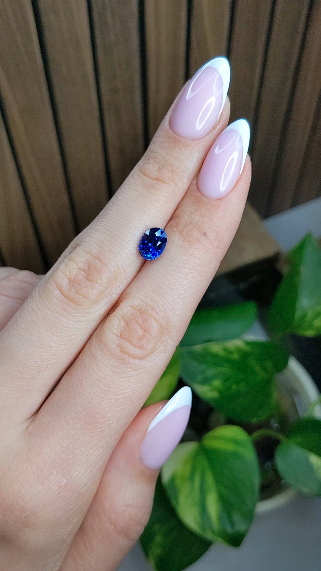 2.19 Ct. Blue Sapphire from Ceylon (Sri Lanka) Size Video