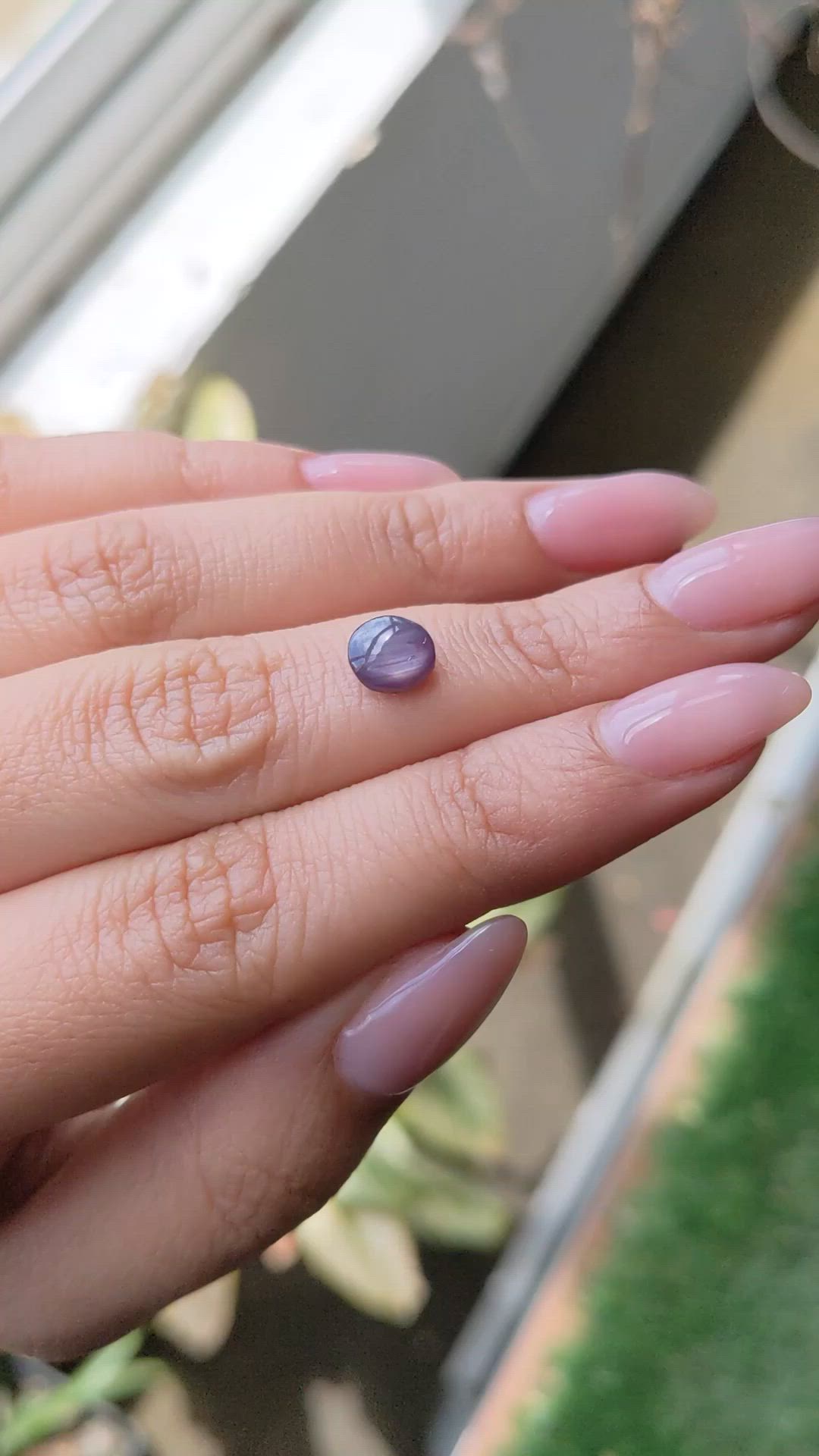 1.55 Ct. Purple Star Sapphire from Ceylon (Sri Lanka) Size Video