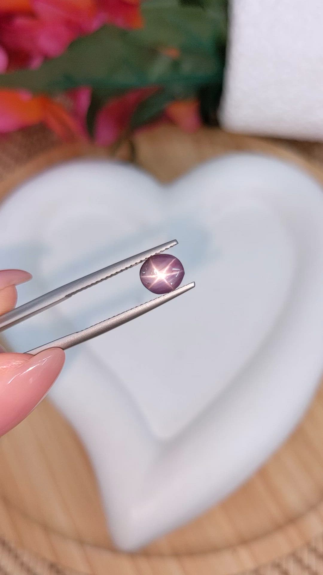 1.55 Ct. Purple Star Sapphire from Ceylon (Sri Lanka) Size Video