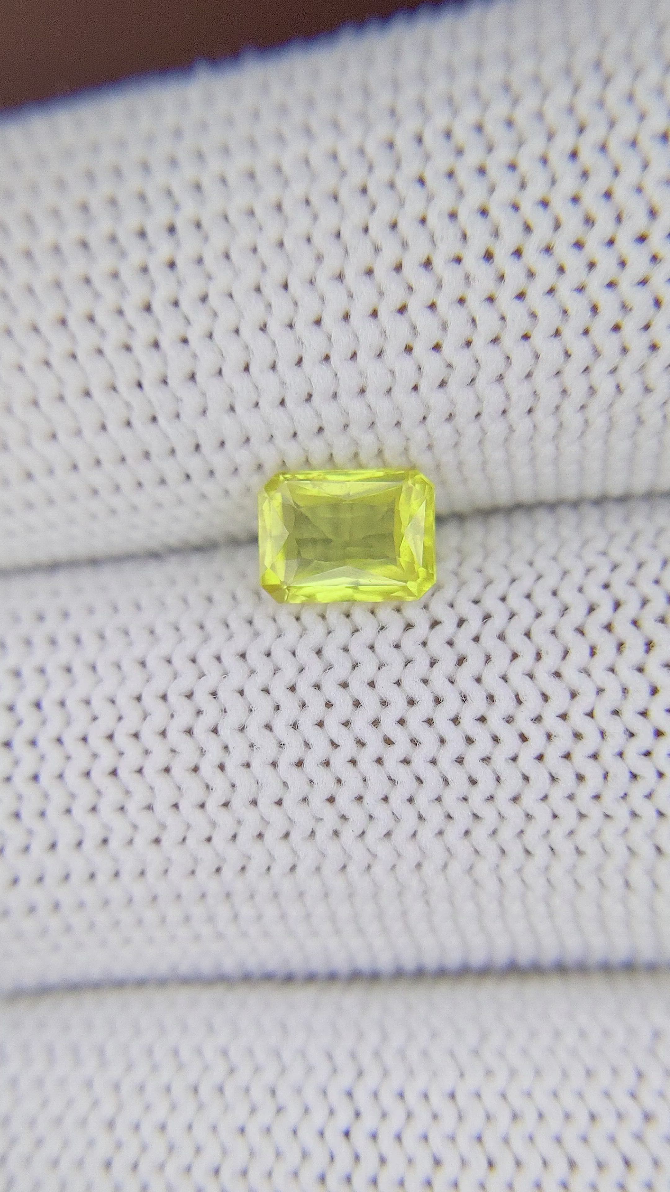 1.01 Ct. Yellow Sapphire from Tanzania Size Video