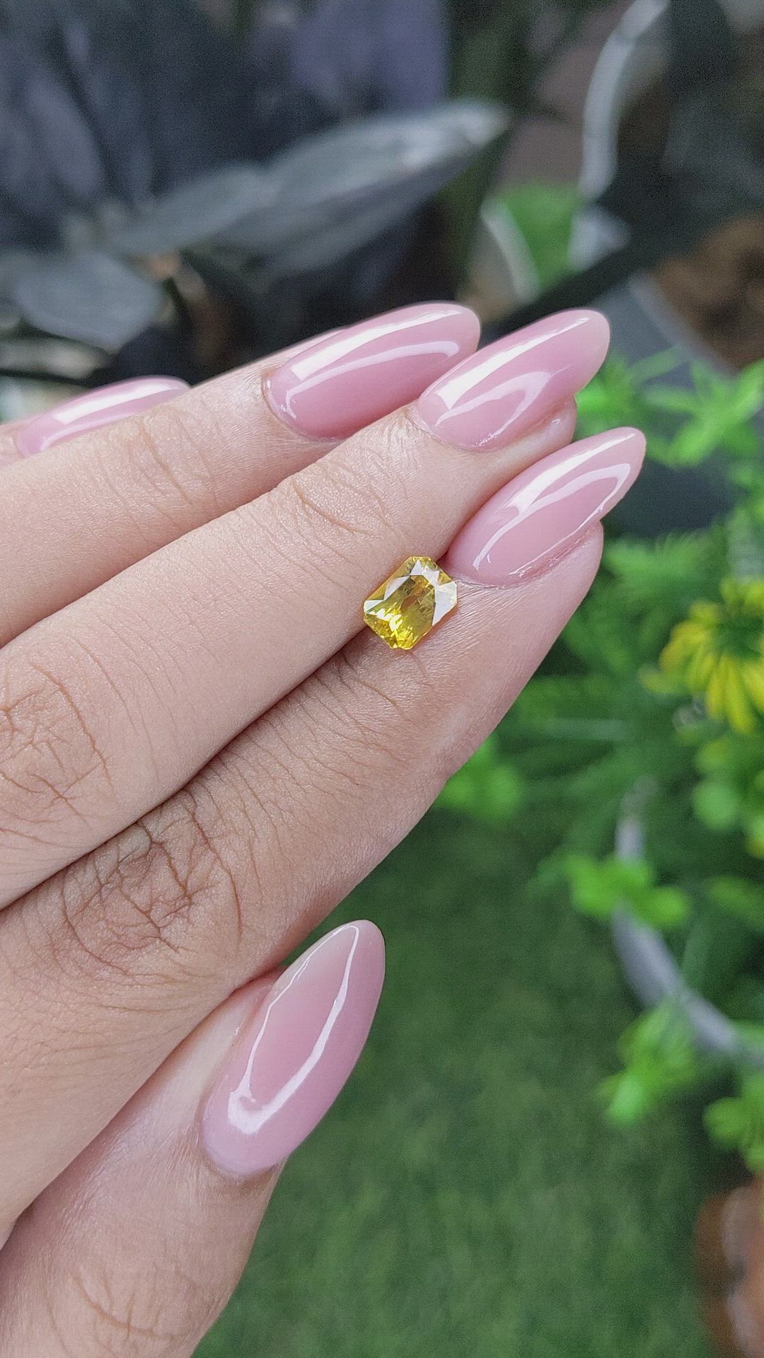 1.03 Ct. Yellow Sapphire from Ceylon (Sri Lanka) Size Video
