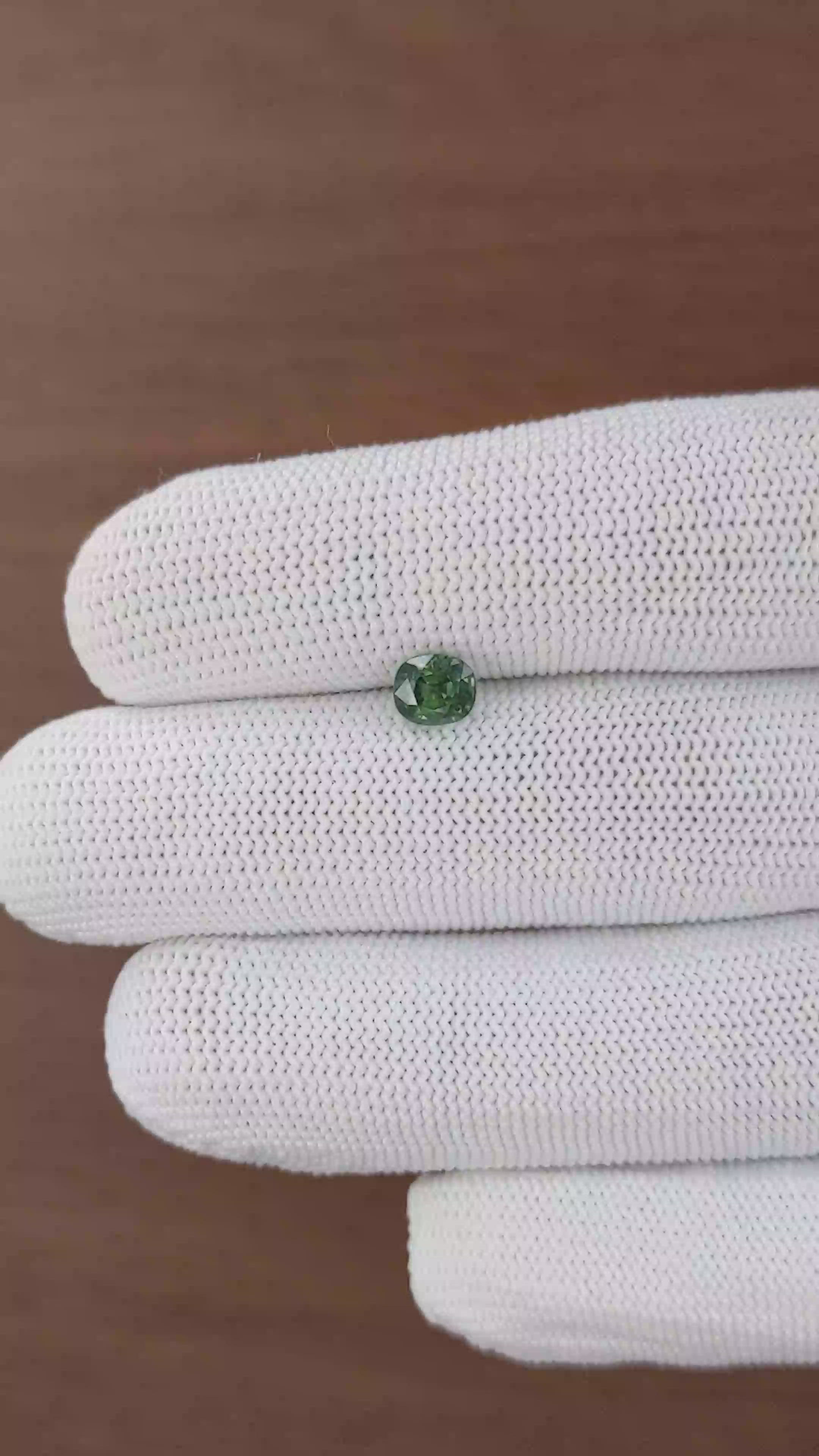 1.12 Ct. Green Sapphire from Madagascar Size Video
