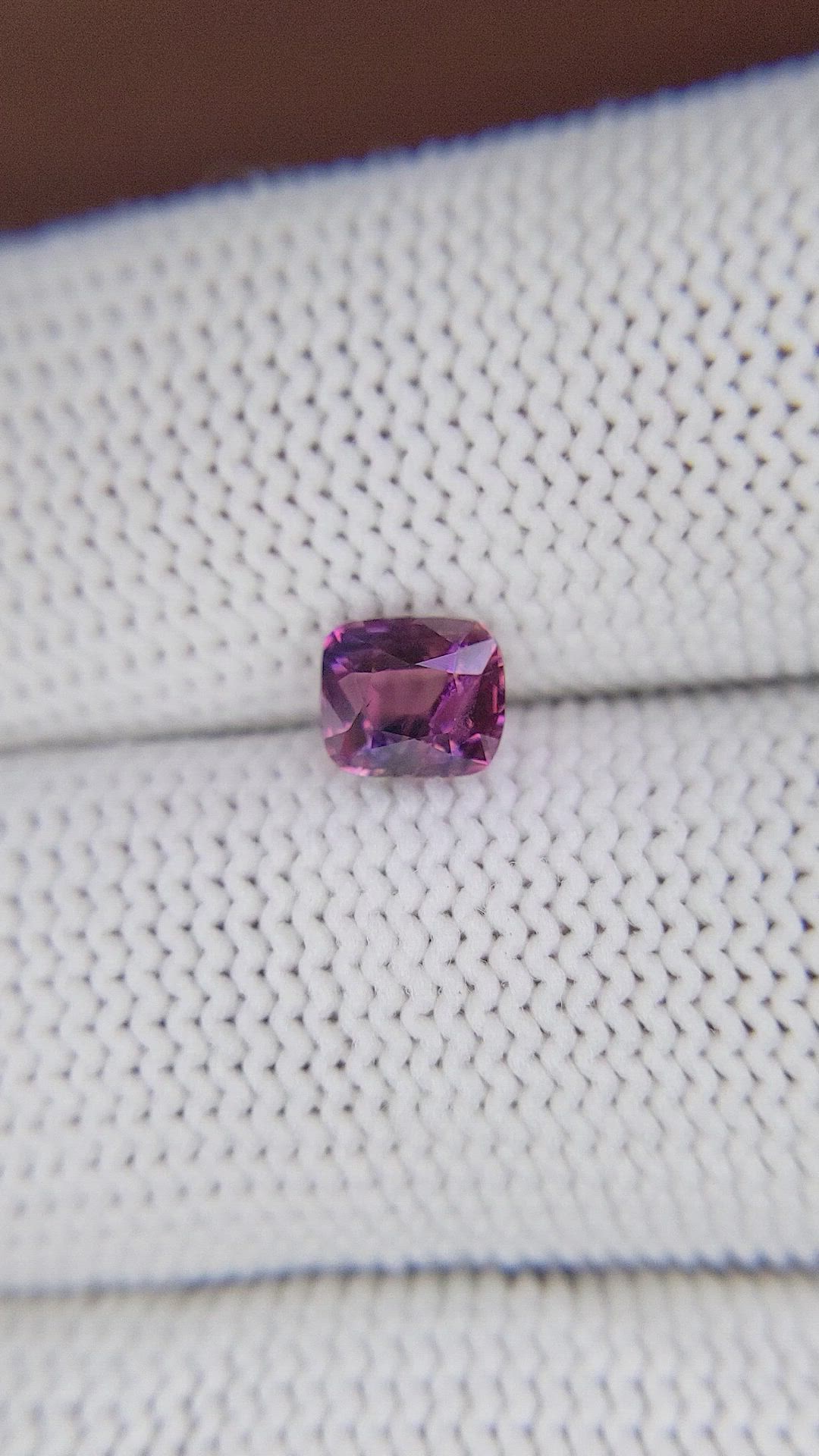 1.05 Ct. Pinkish Purple Sapphire from Ceylon (Sri Lanka) Size Video