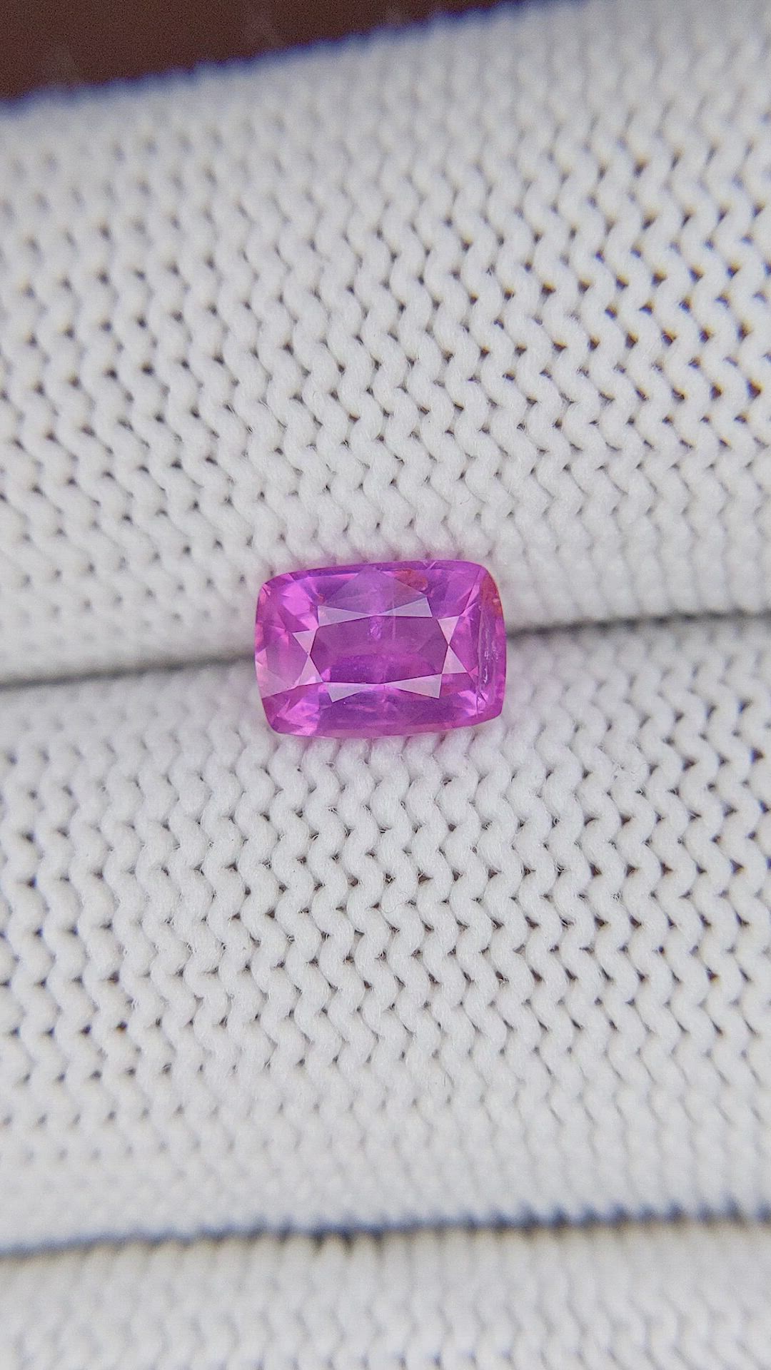 1.25 Ct. Purplish Pink Sapphire from Ceylon (Sri Lanka) Size Video