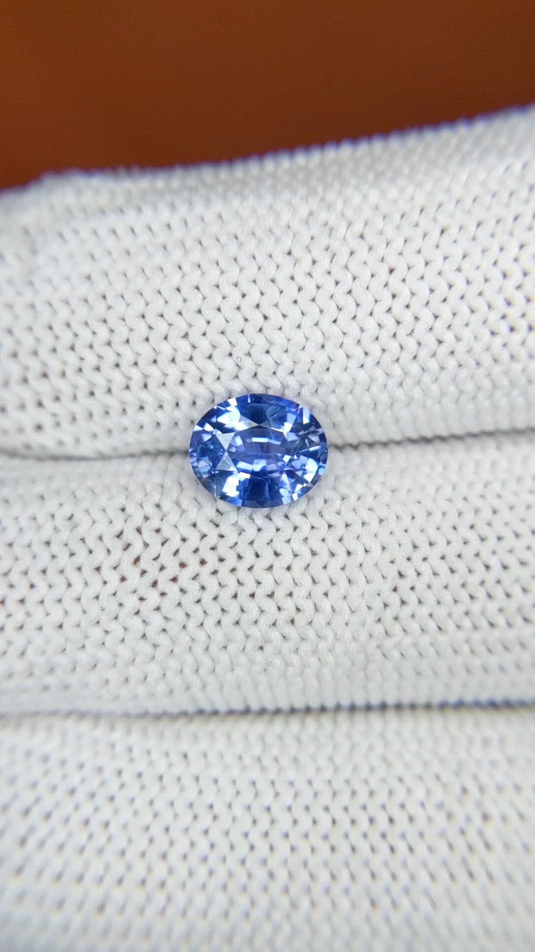 1.45 Ct. Blue Sapphire from Ceylon (Sri Lanka) Size Video
