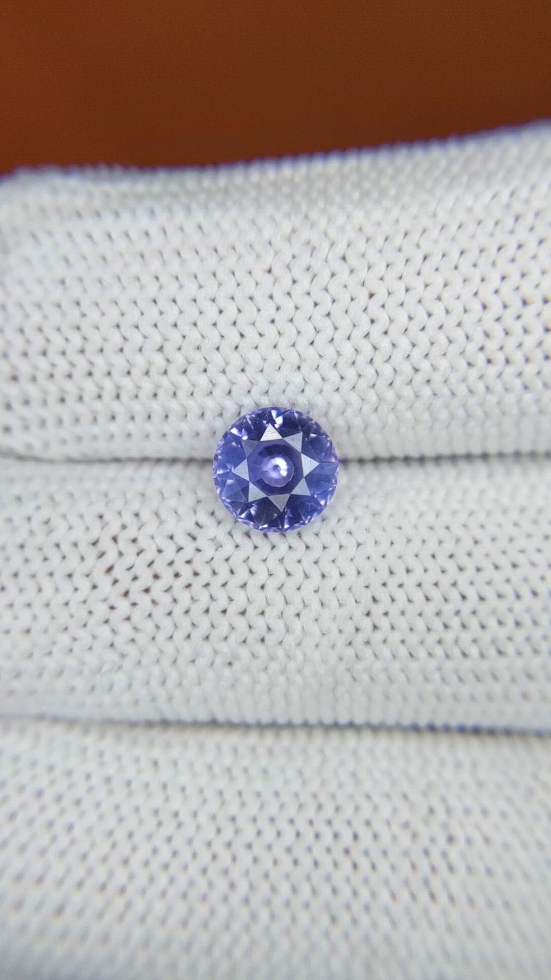 1.50 Ct. Violet Sapphire from Ceylon (Sri Lanka) Size Video