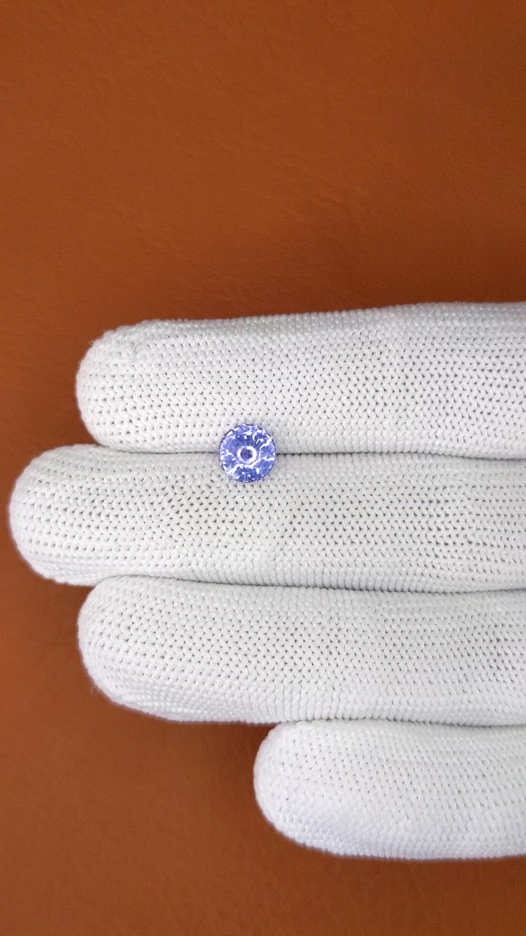 1.50 Ct. Violet Sapphire from Ceylon (Sri Lanka) Size Video
