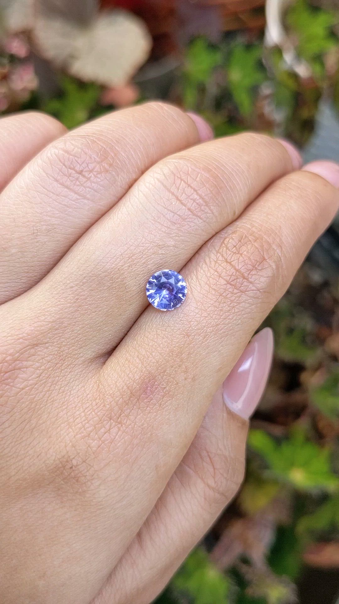 1.50 Ct. Violet Sapphire from Ceylon (Sri Lanka) Size Video