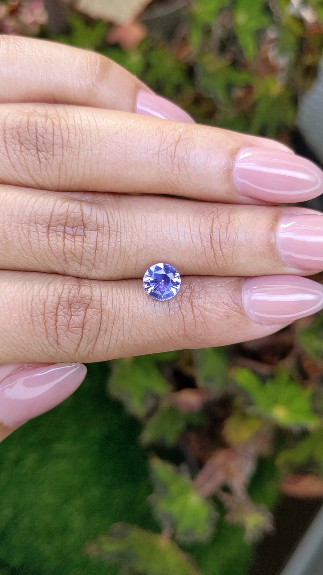 1.50 Ct. Violet Sapphire from Ceylon (Sri Lanka) Size Video