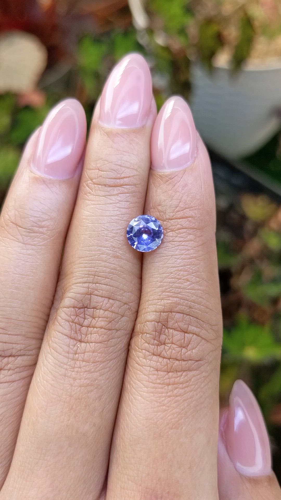 1.50 Ct. Violet Sapphire from Ceylon (Sri Lanka) Size Video