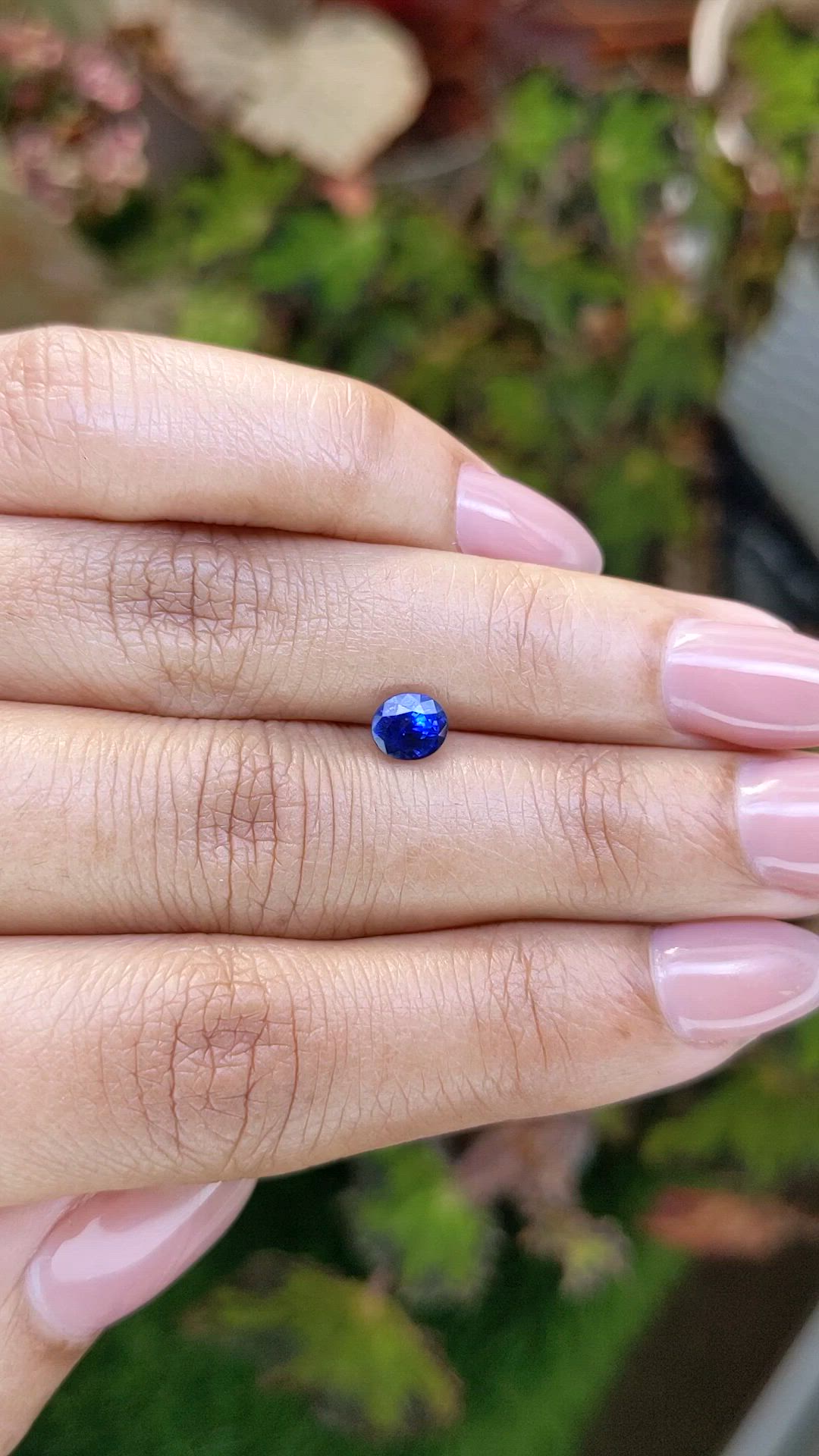 0.89 Ct. Blue Sapphire from Ceylon (Sri Lanka) Size Video