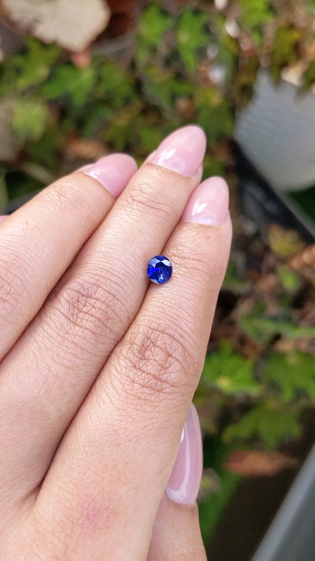 0.89 Ct. Blue Sapphire from Ceylon (Sri Lanka) Size Video