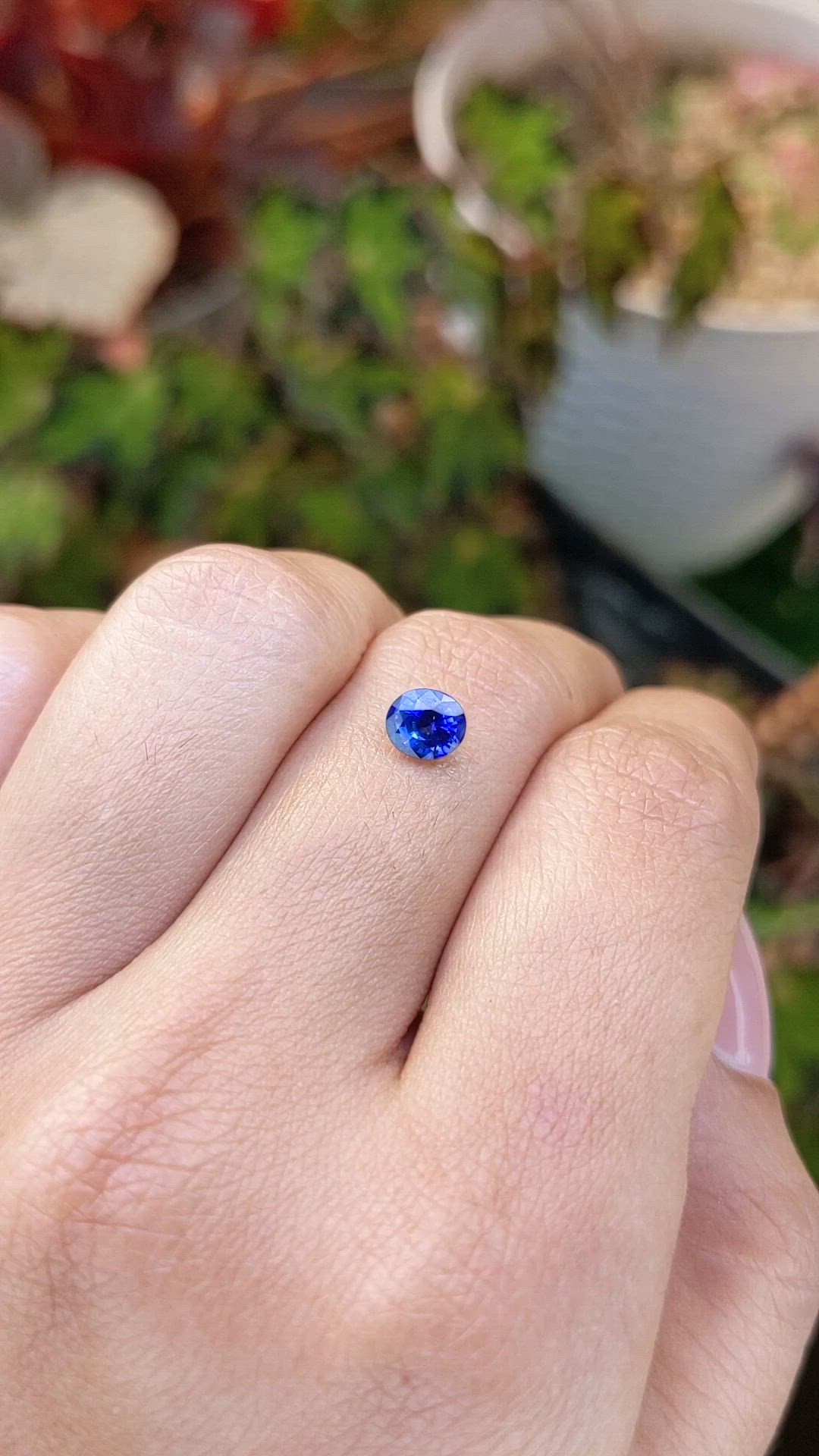 0.89 Ct. Blue Sapphire from Ceylon (Sri Lanka) Size Video