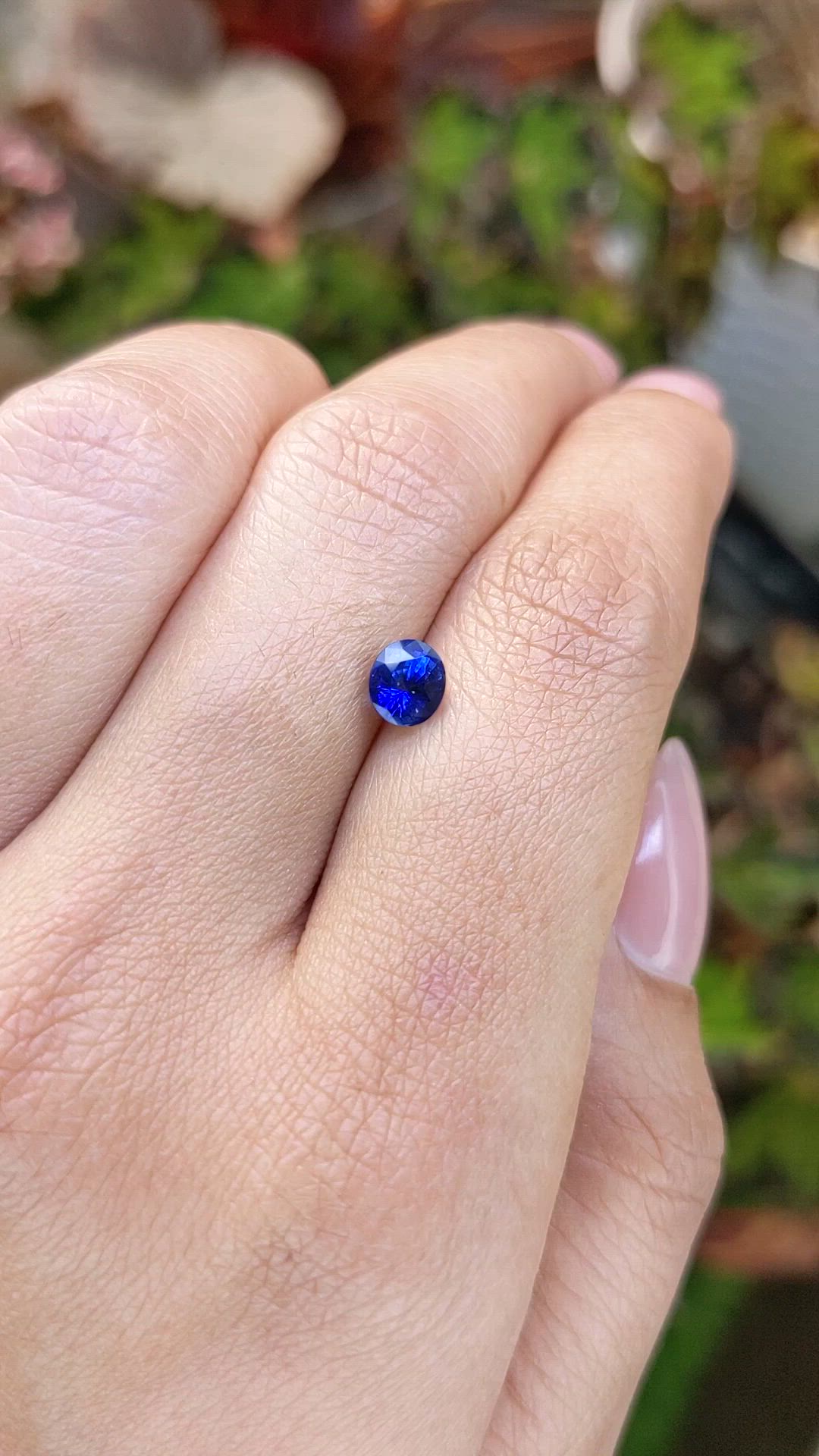0.89 Ct. Blue Sapphire from Ceylon (Sri Lanka) Size Video