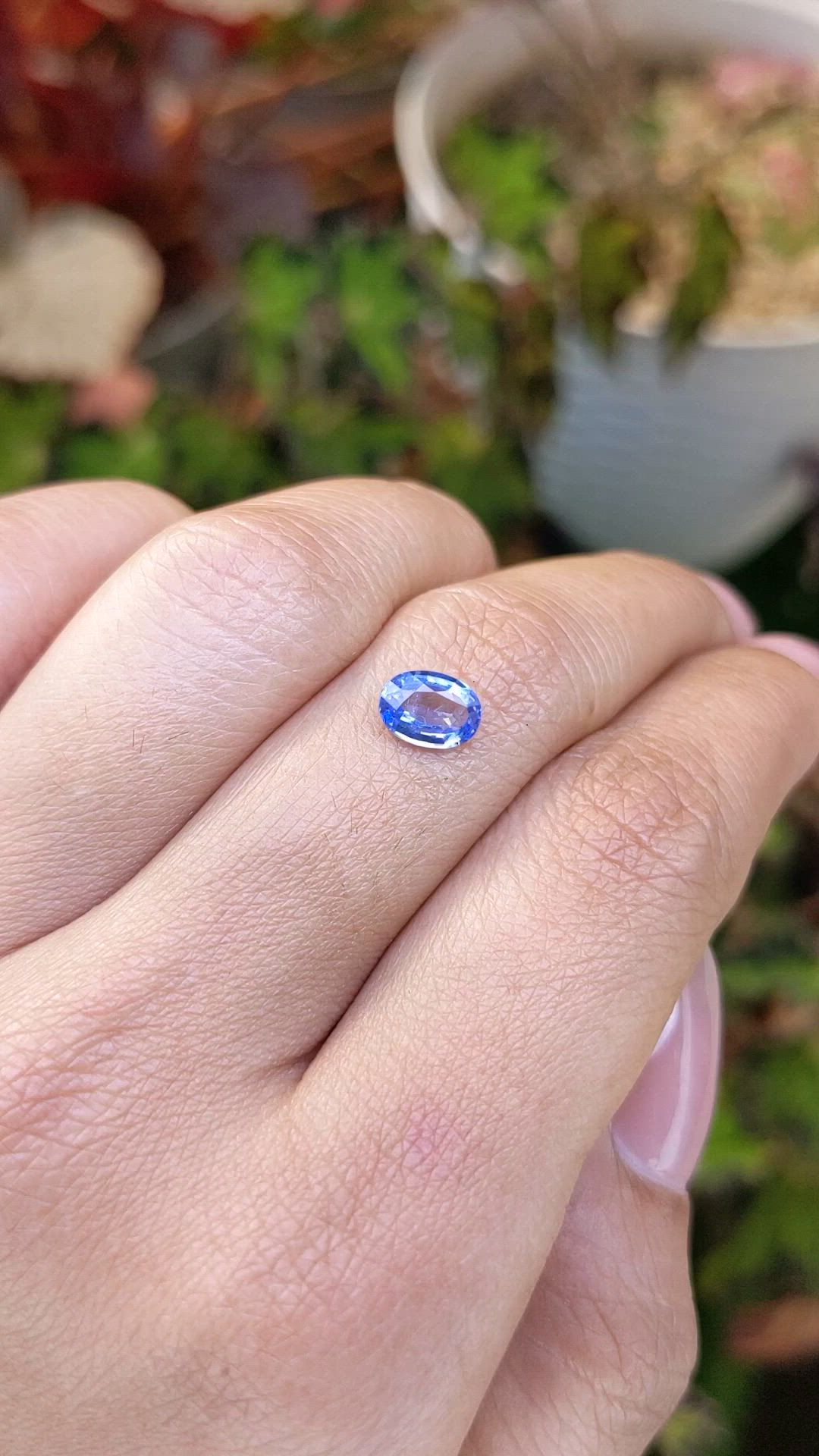 0.85 Ct. Blue Sapphire from Ceylon (Sri Lanka) Size Video