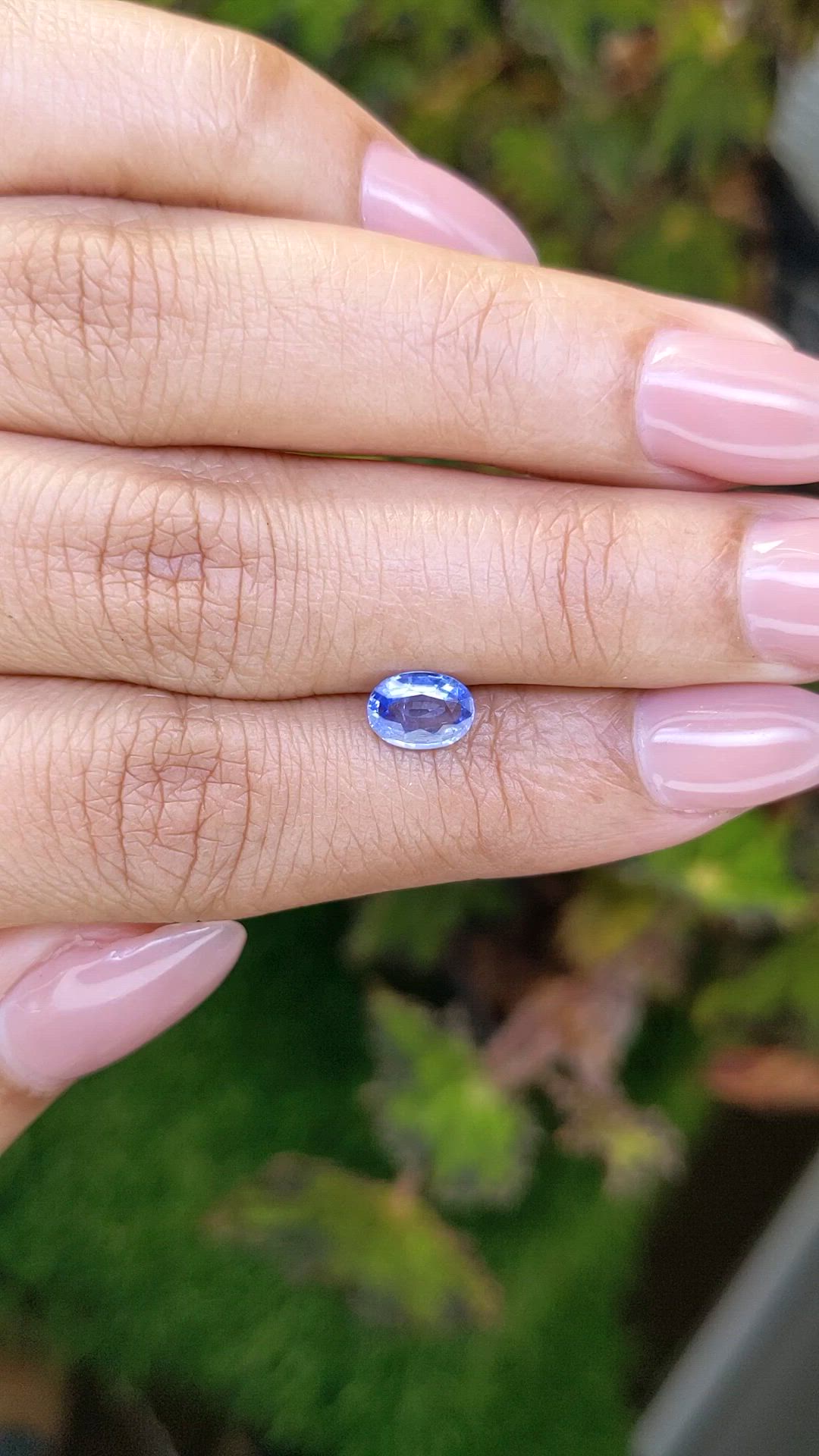 0.85 Ct. Blue Sapphire from Ceylon (Sri Lanka) Size Video