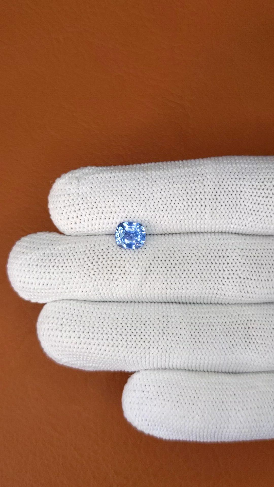 1.58 Ct. Blue Sapphire from Ceylon (Sri Lanka) Size Video