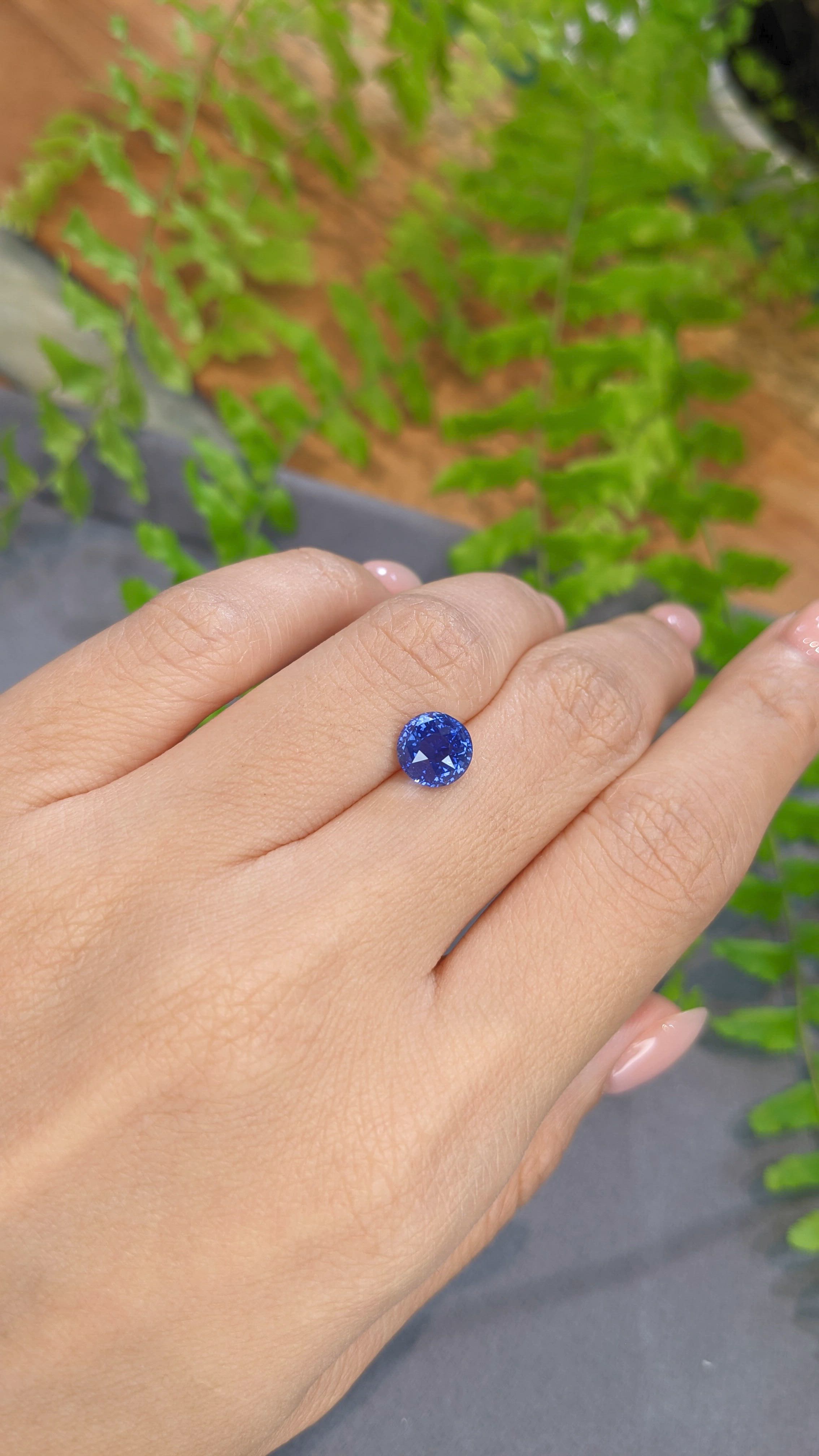 2.54 Ct. Blue Sapphire from Madagascar Size Video