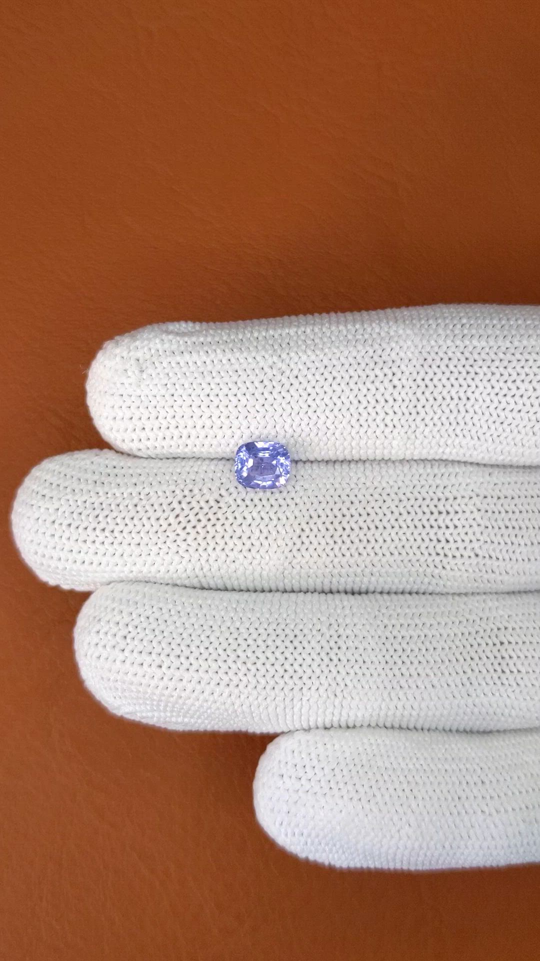 1.34 Ct. Purple Sapphire from Ceylon (Sri Lanka) Size Video