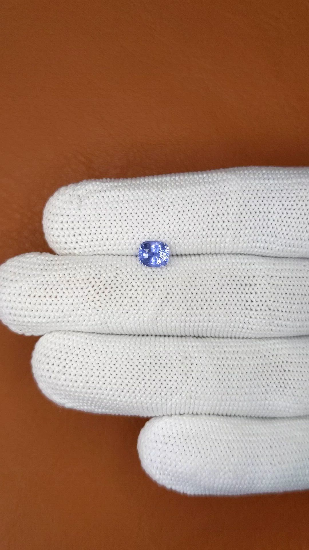 1.09 Ct. Violet Sapphire from Ceylon (Sri Lanka) Size Video
