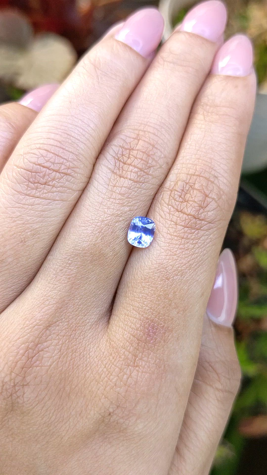 1.09 Ct. Violet Sapphire from Ceylon (Sri Lanka) Size Video