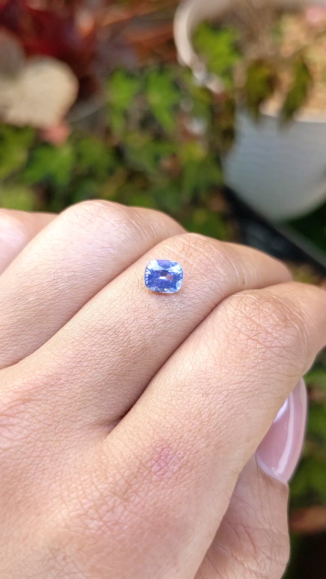 1.09 Ct. Violet Sapphire from Ceylon (Sri Lanka) Size Video