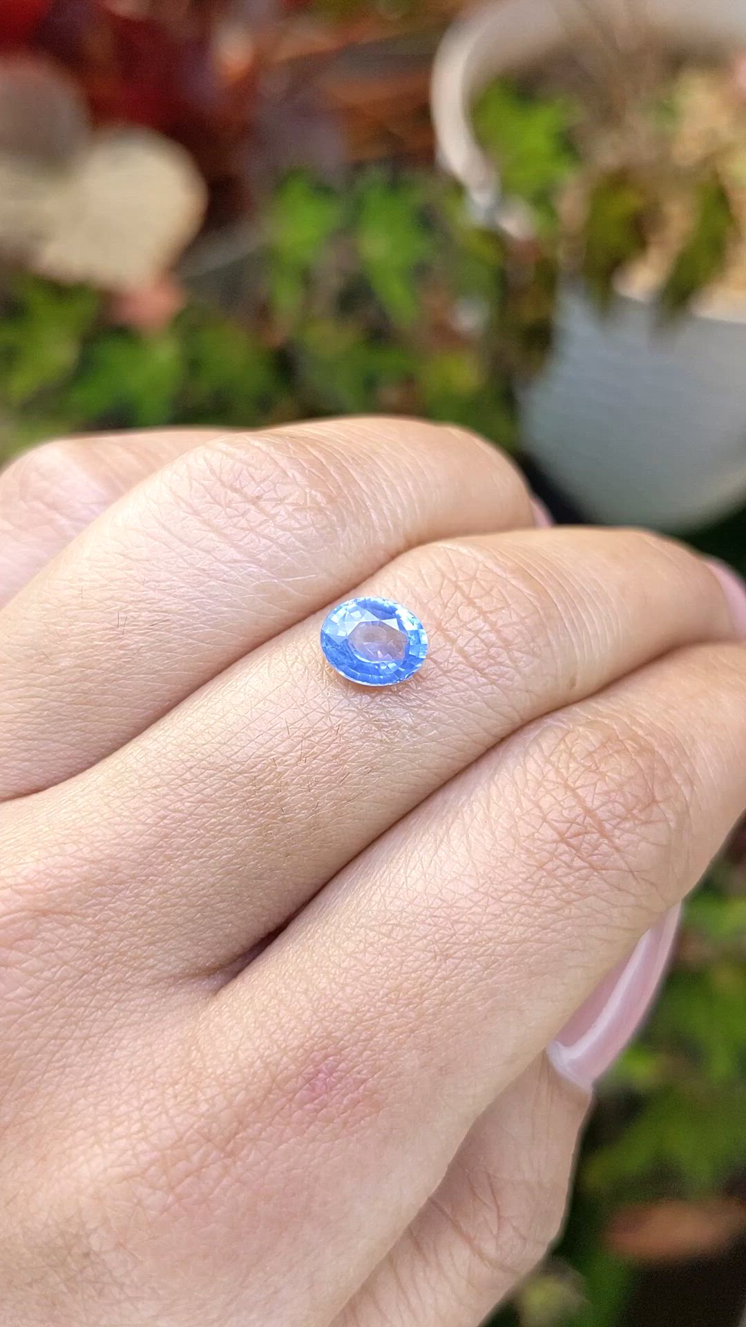 1.36 Ct. Blue Sapphire from Ceylon (Sri Lanka) Size Video