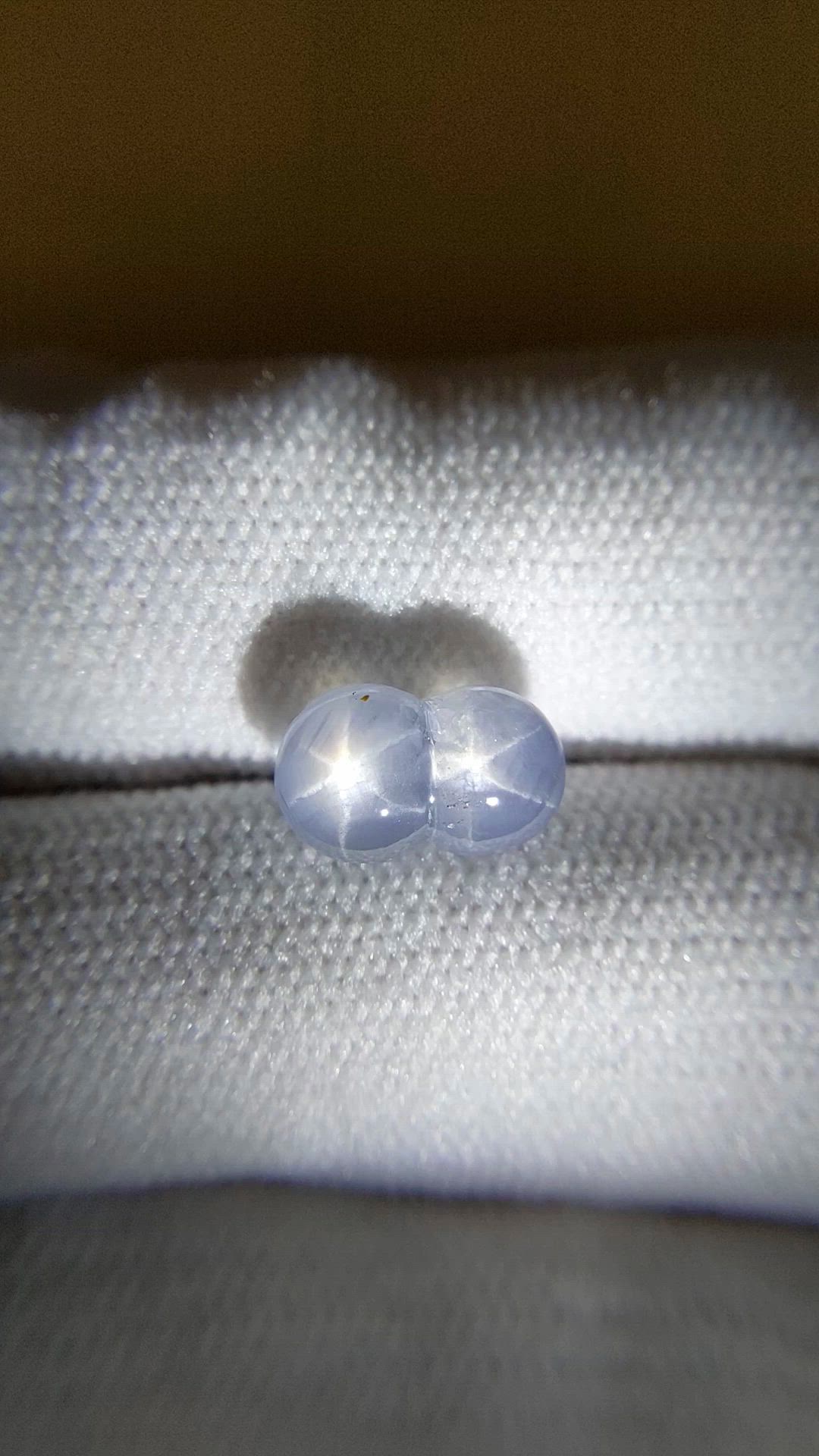 4.43 Ct. Bluish Grey Cabochon Star Sapphire from Ceylon (Sri Lanka) Size Video