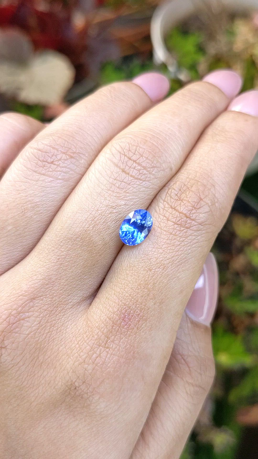 2.45 Ct. Blue Sapphire from Ceylon (Sri Lanka) Size Video